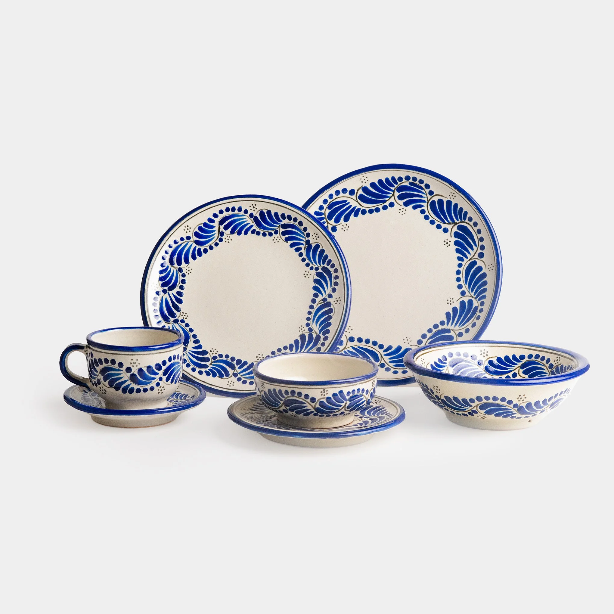 Vajilla tradicional azul