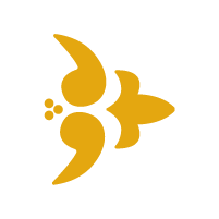 Logo de una abeja estilizada en colores amarillo y negro