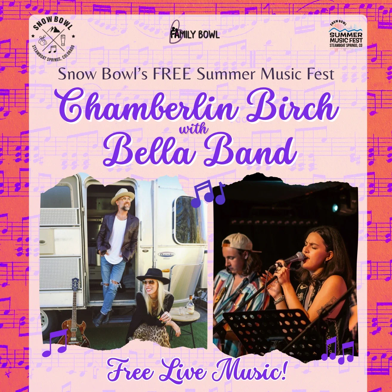 Snow Bowl’s Free Summer Music Fest: Chamberlin Birch &amp; Bella Band