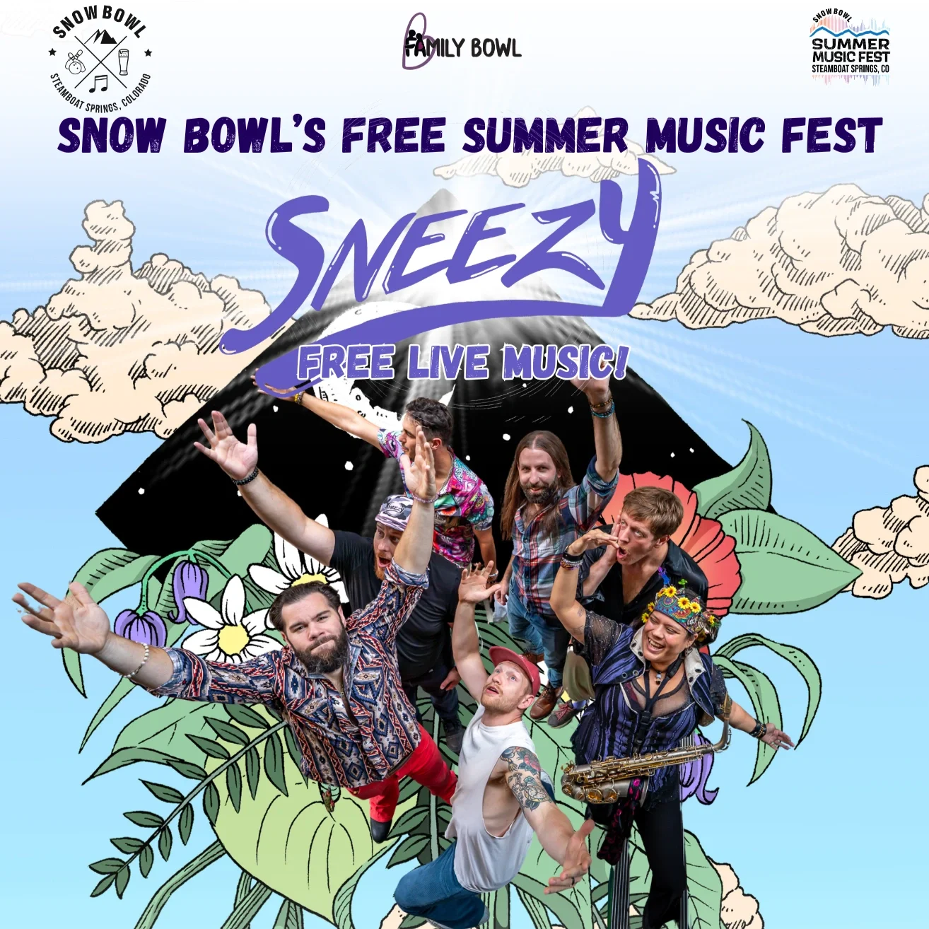 Snow Bowl’s Free Summer Music Fest: Sneezy