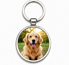 Custom Round Metal Keychain