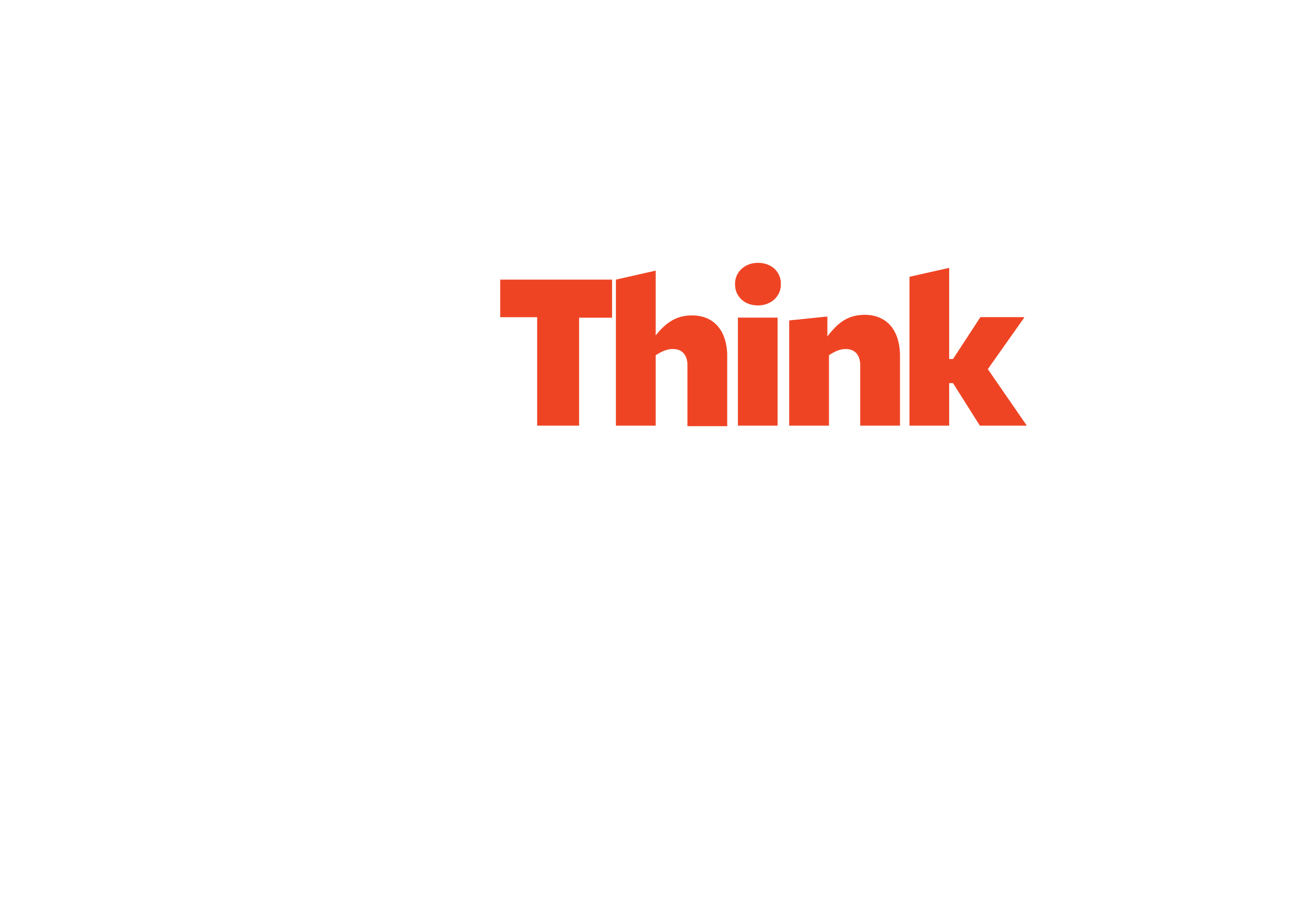 Logo for ReThink Penn Station NYC with black, white, and red text and design elements.