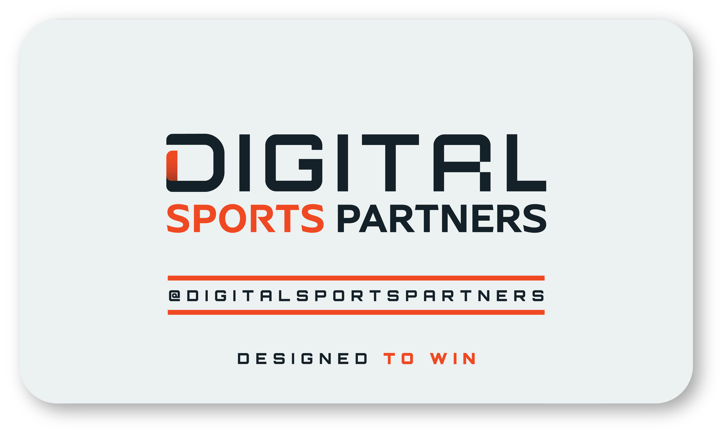 A digital graphic with the logo and the phrase 'Designed to Win' on a light background.