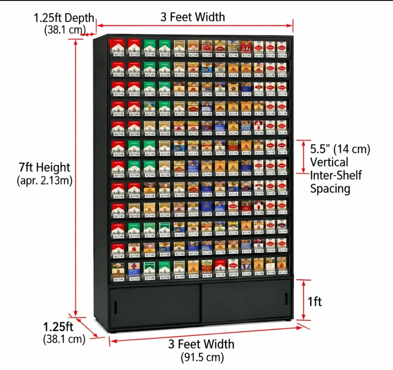 Premium Cigarette Display Shelf