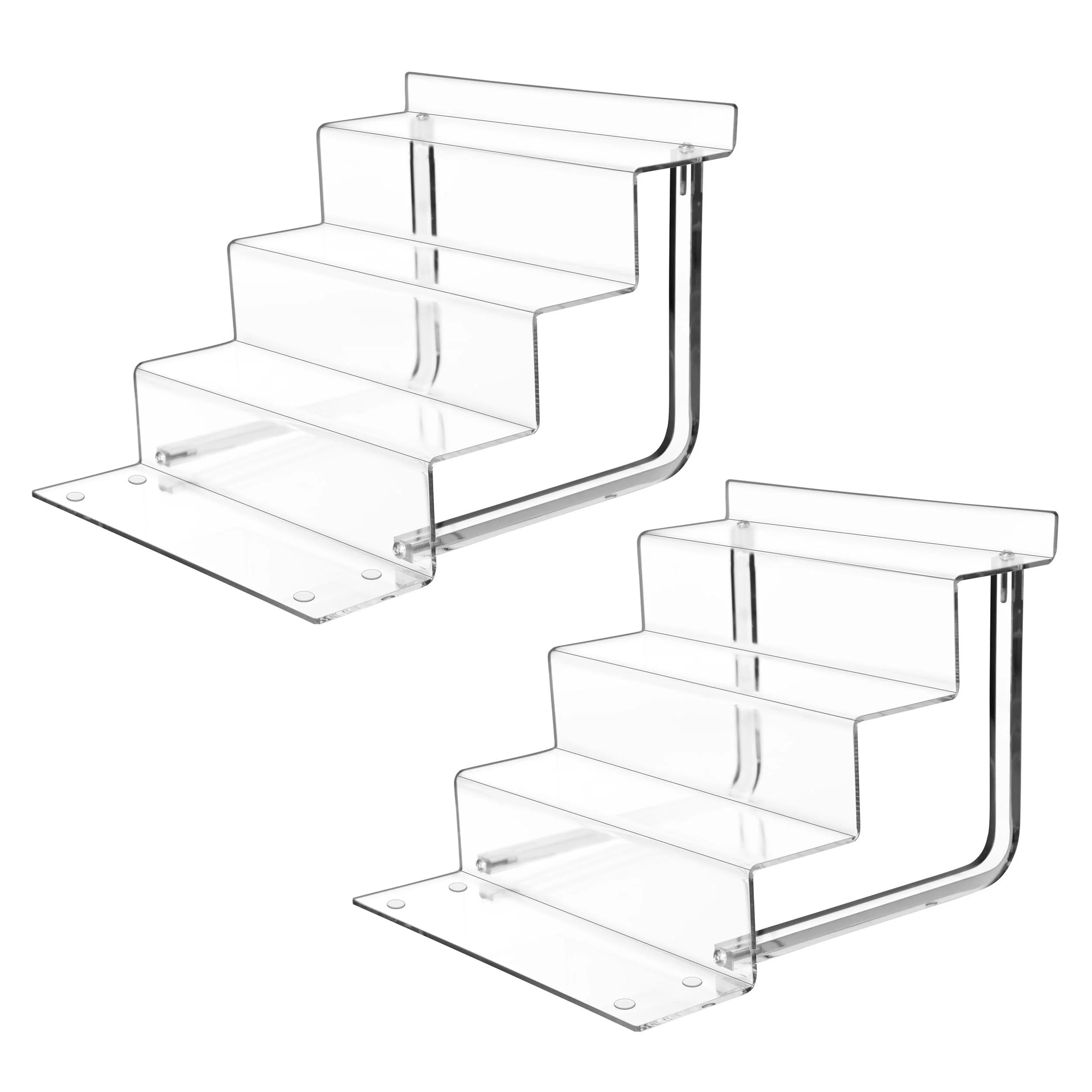 AMT 4 Tier Acrylic Riser Display Shelf, Display Riser