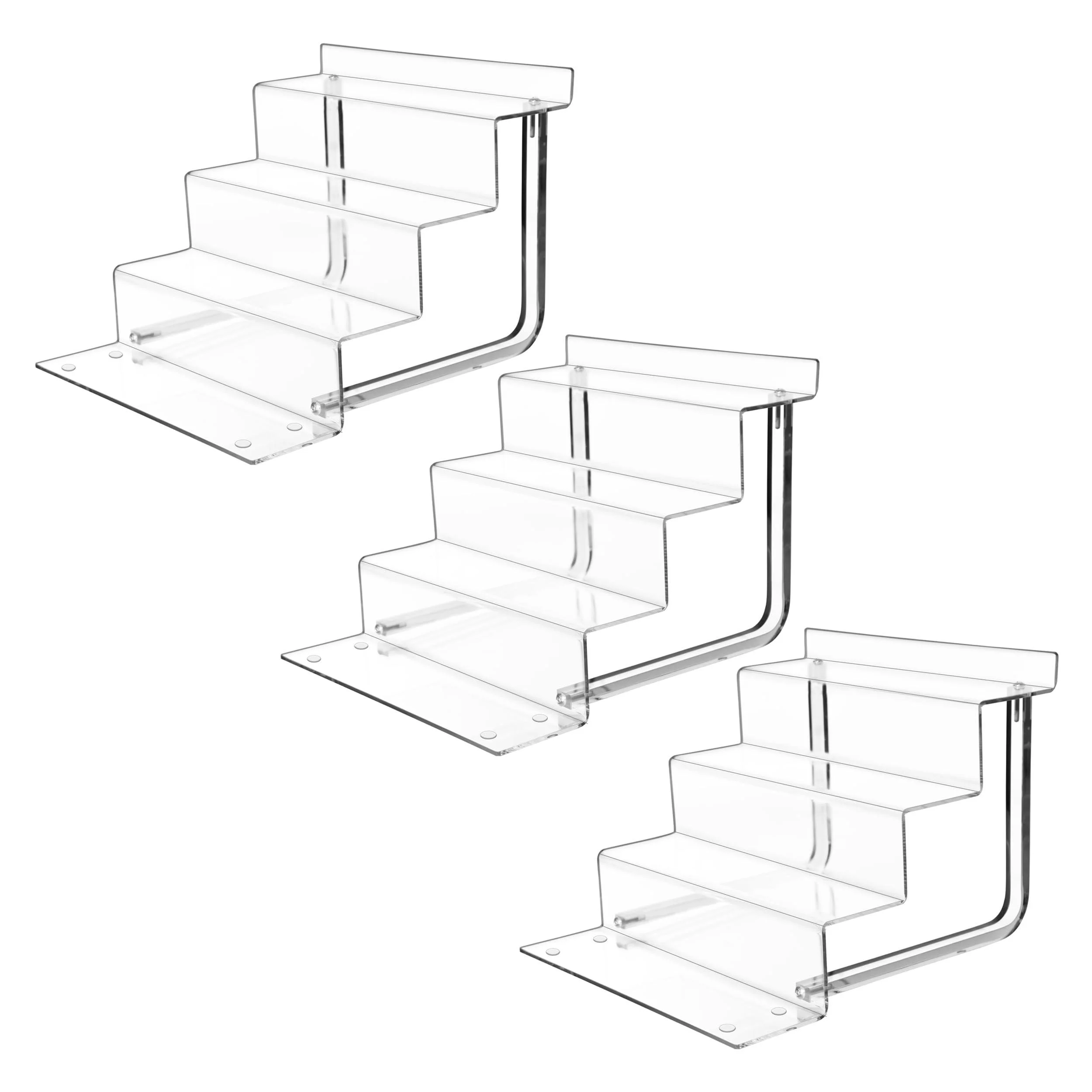 AMT 4 Tier Acrylic Riser Display Shelf, Display Riser