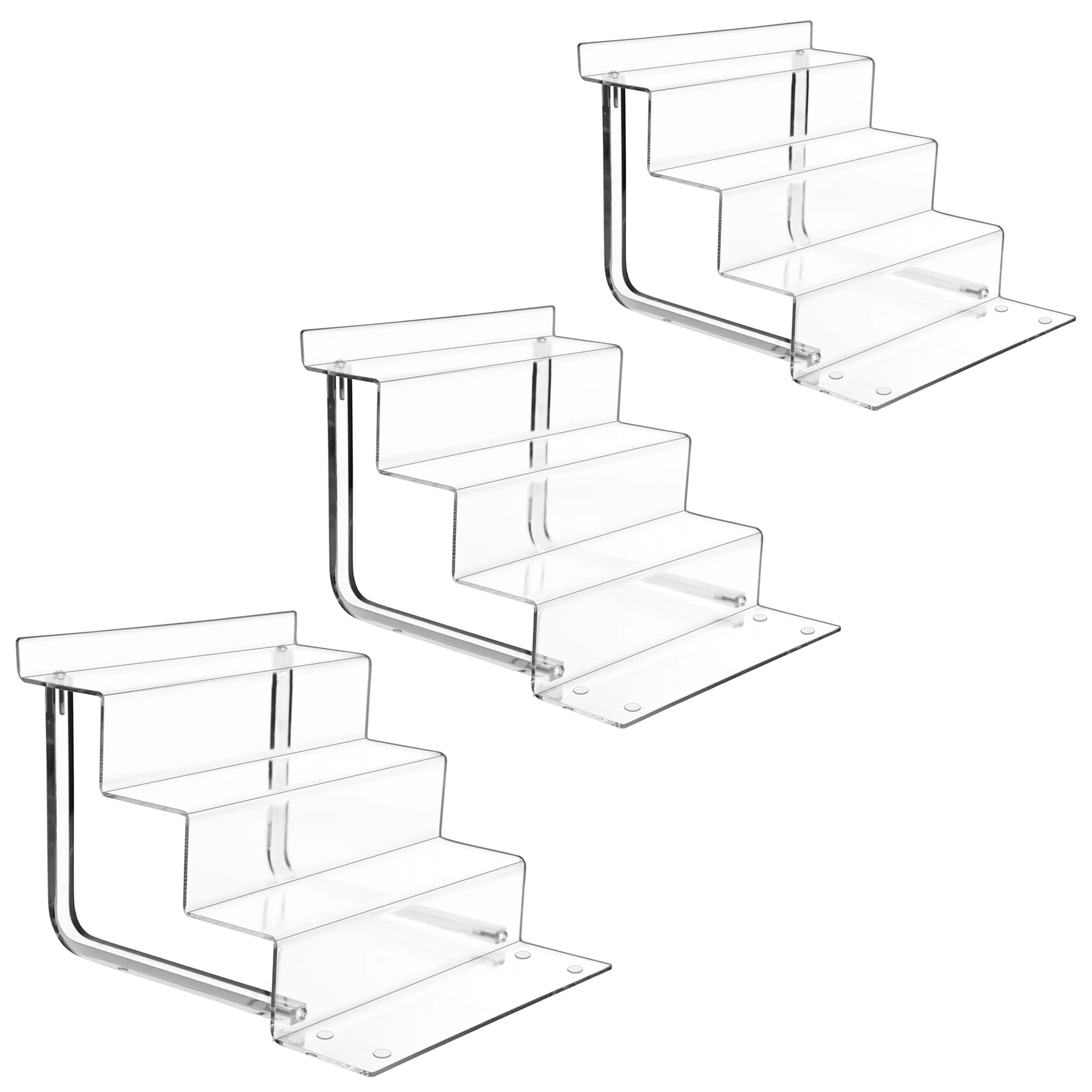 AMT 4 Tier Acrylic Riser Display Shelf, Display Riser