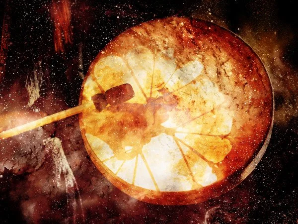 An oversized slice of pizza with pepperoni and toppings, designed to look like a planet, floating in space with stars and cosmic background.