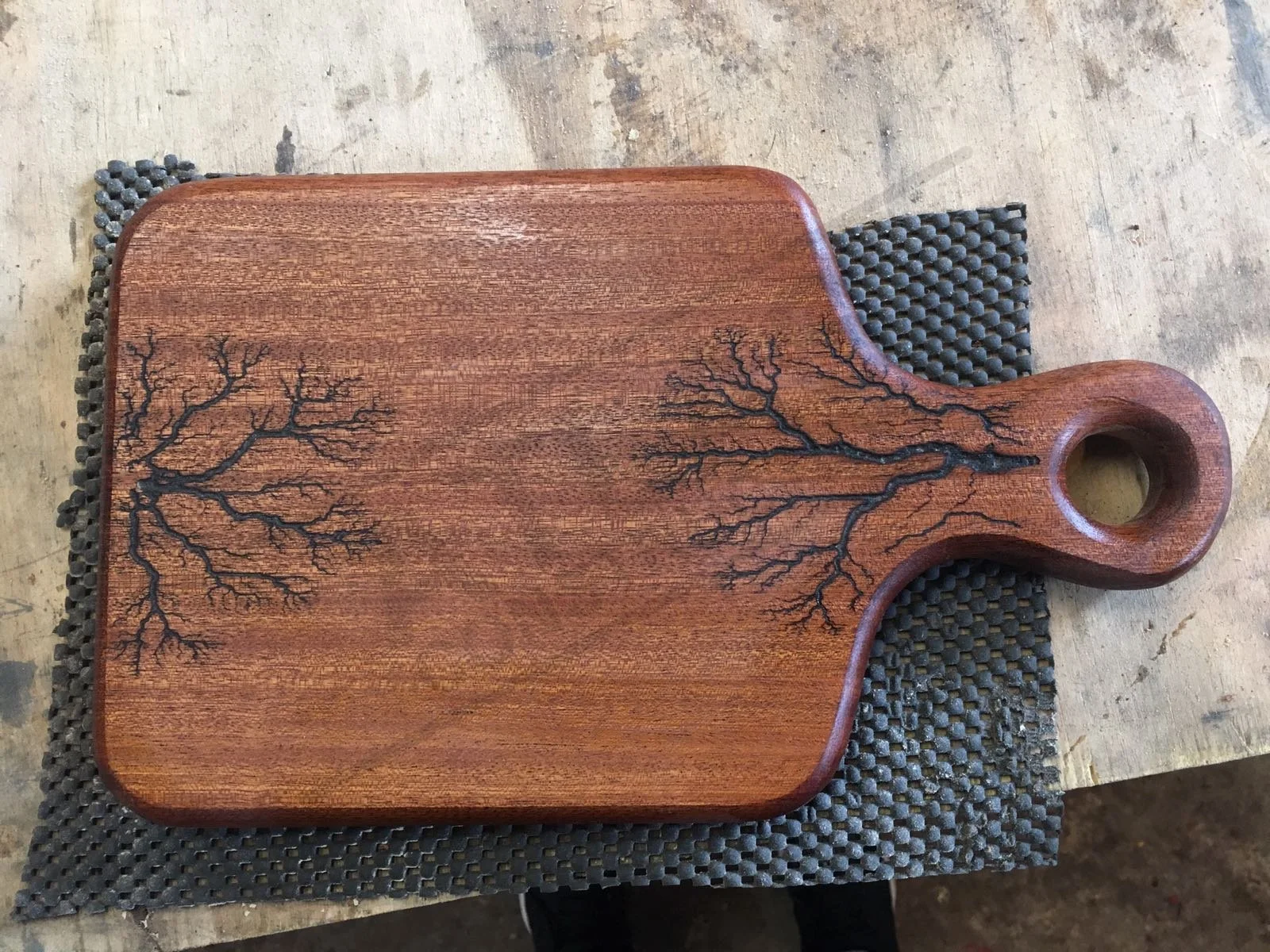 Fractal burning cheese board