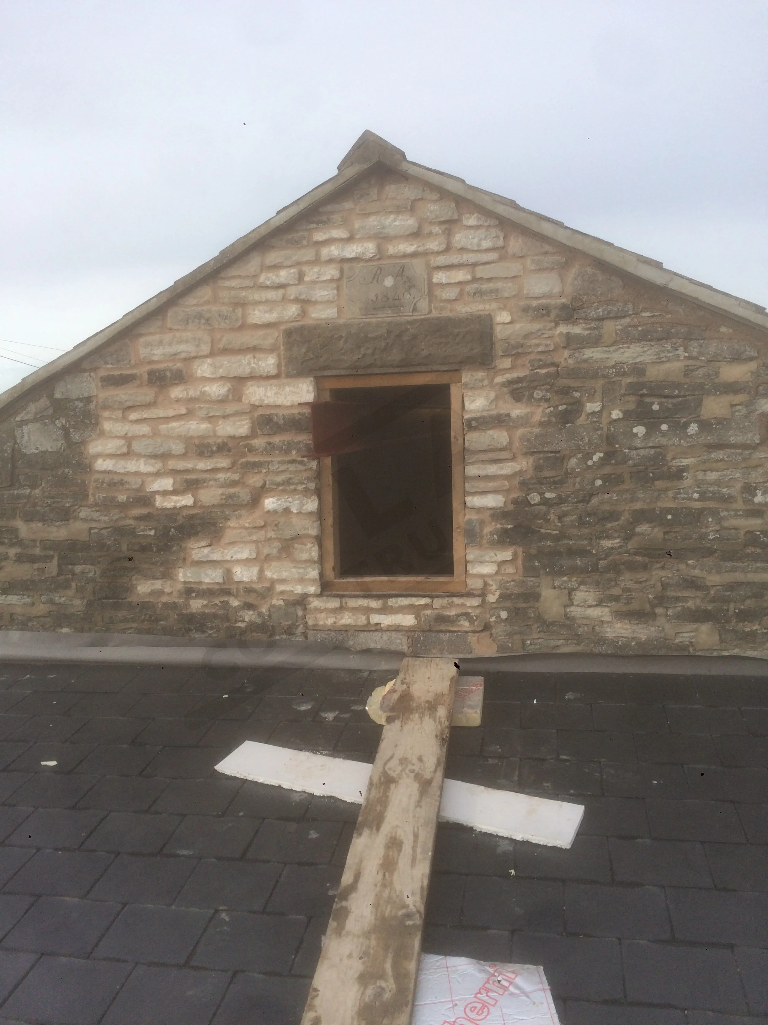 rebuilt stonework
