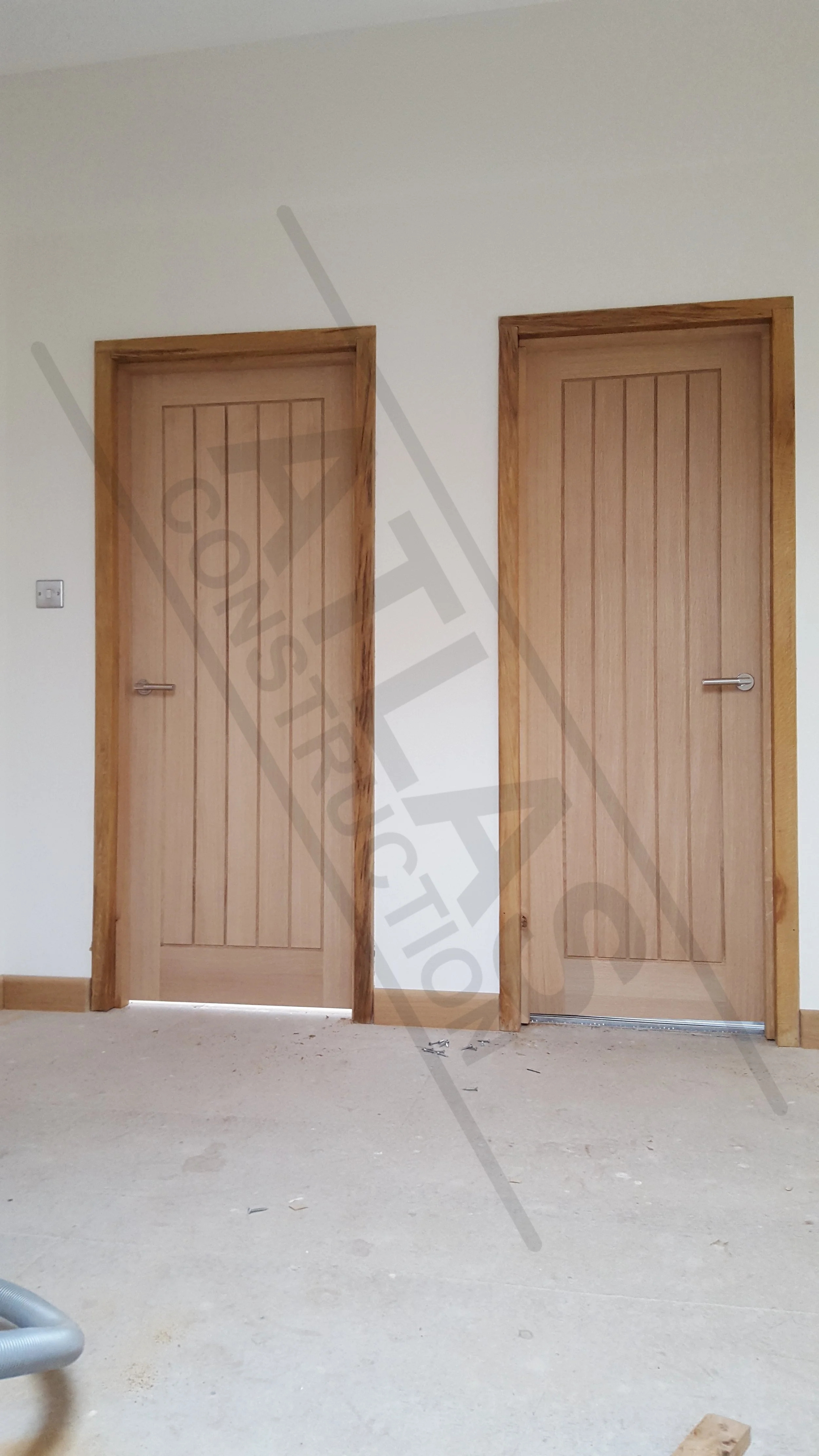 Pair of oak doors