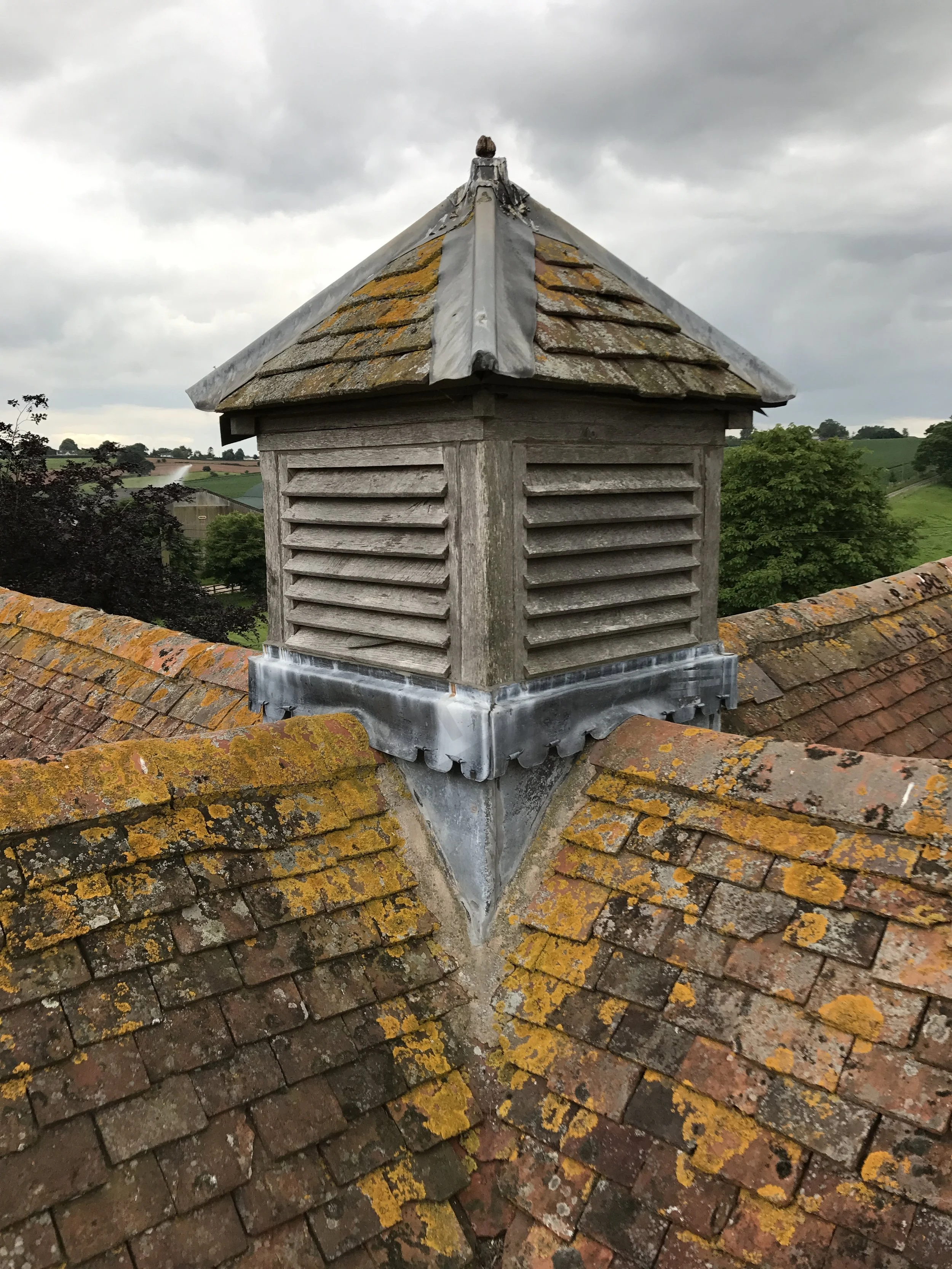 Repair leadwork dovecote