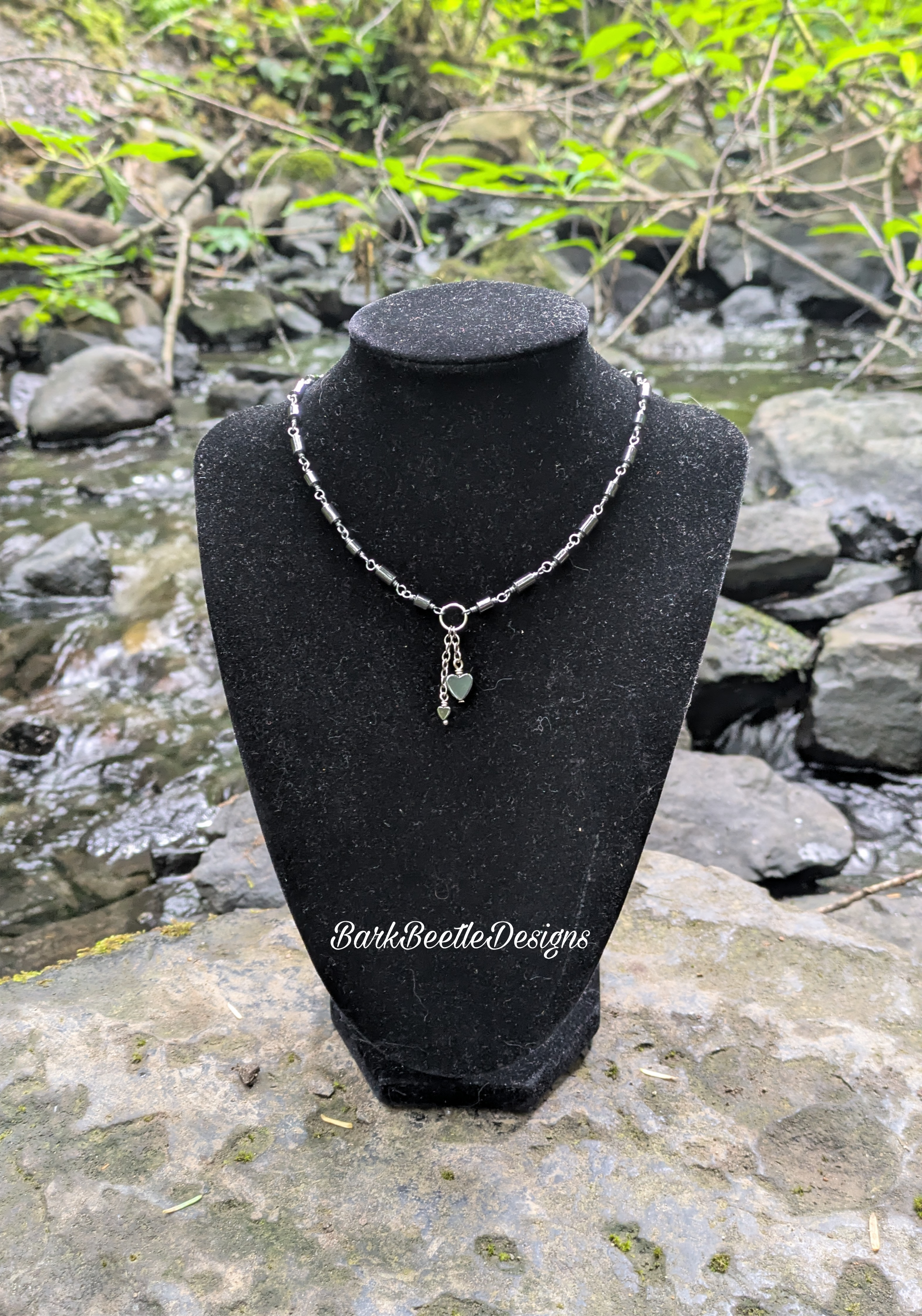 Close up of necklace