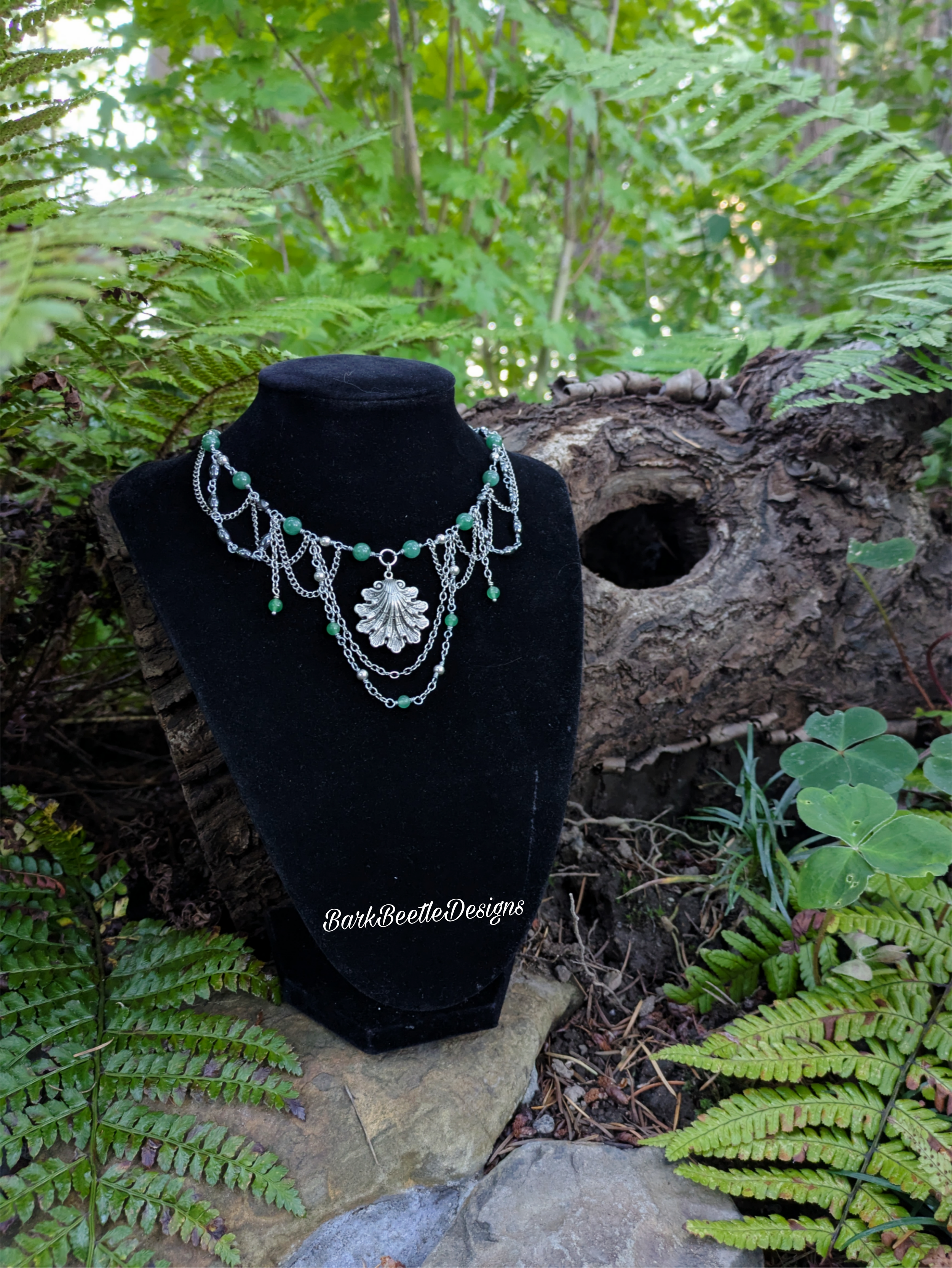 Close up of necklace
