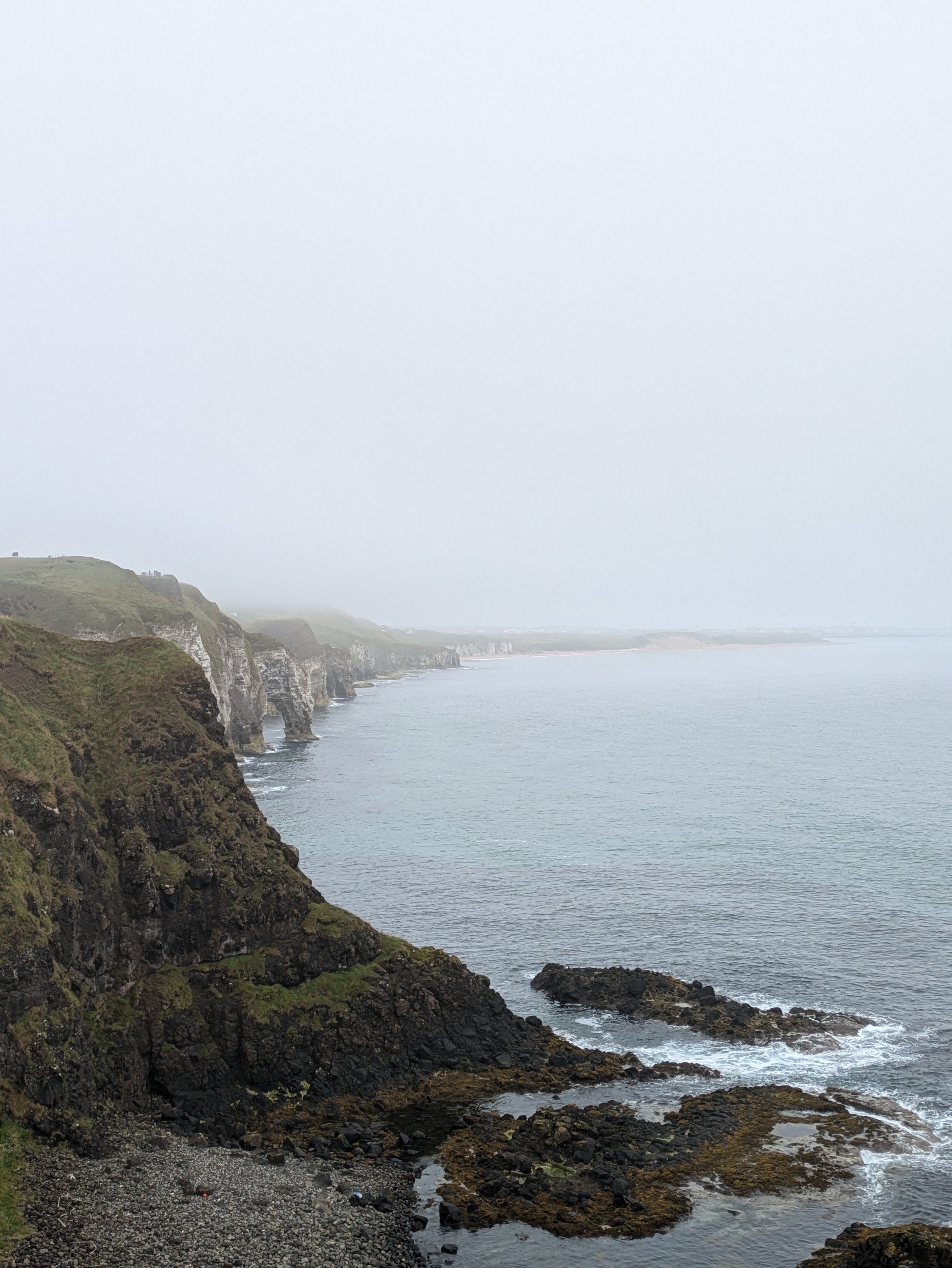Fog on the coast line in Northern Ireland