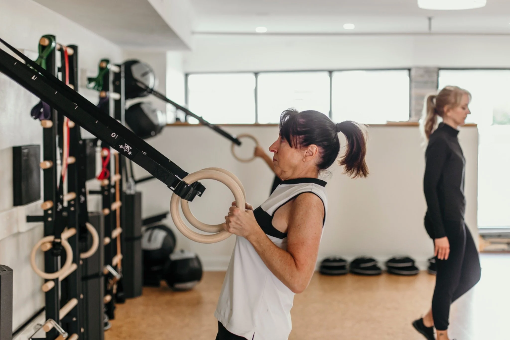 Woman over 50 building upper body strength at A50 Personal Training near Mt Lebanon