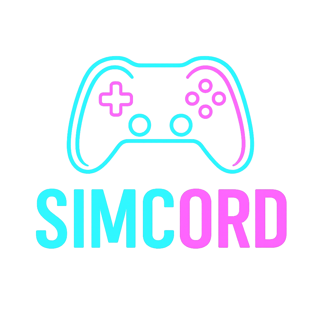 Neon sign featuring a video game controller above the text 'SMC ORD' in bright blue and pink colors.