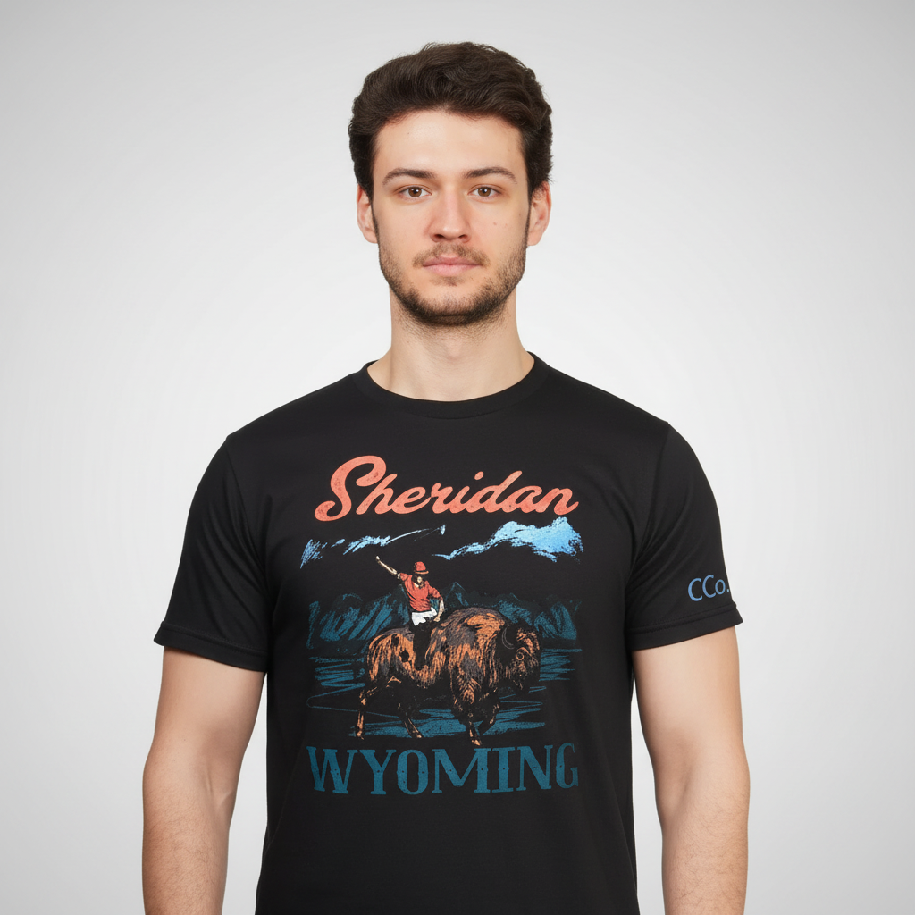 Wyoming Polo Buffalo Graphic Tee