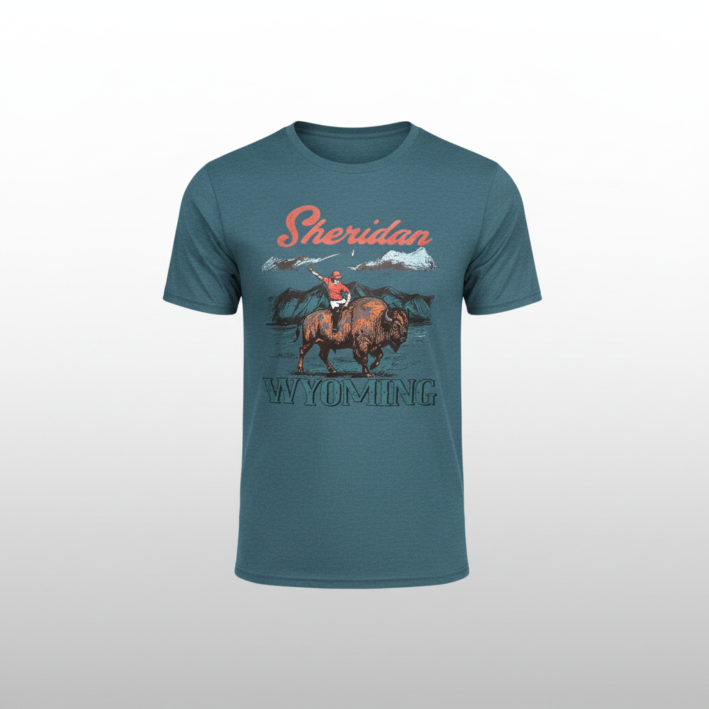 Wyoming Polo Buffalo Graphic Tee