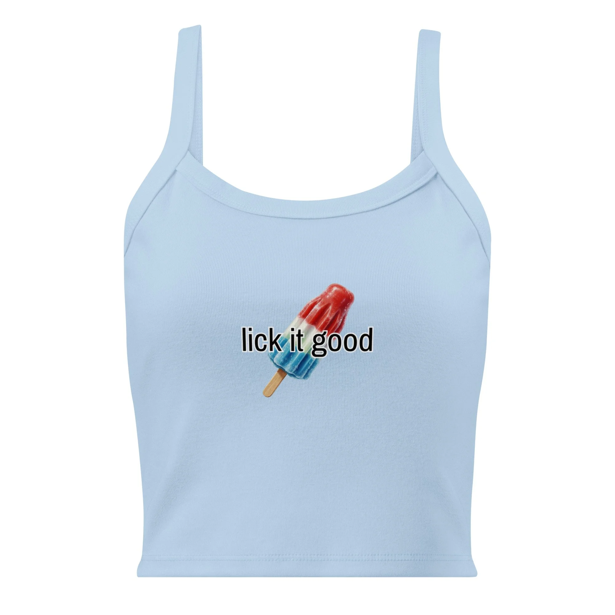 "lick it good" graphic tank top