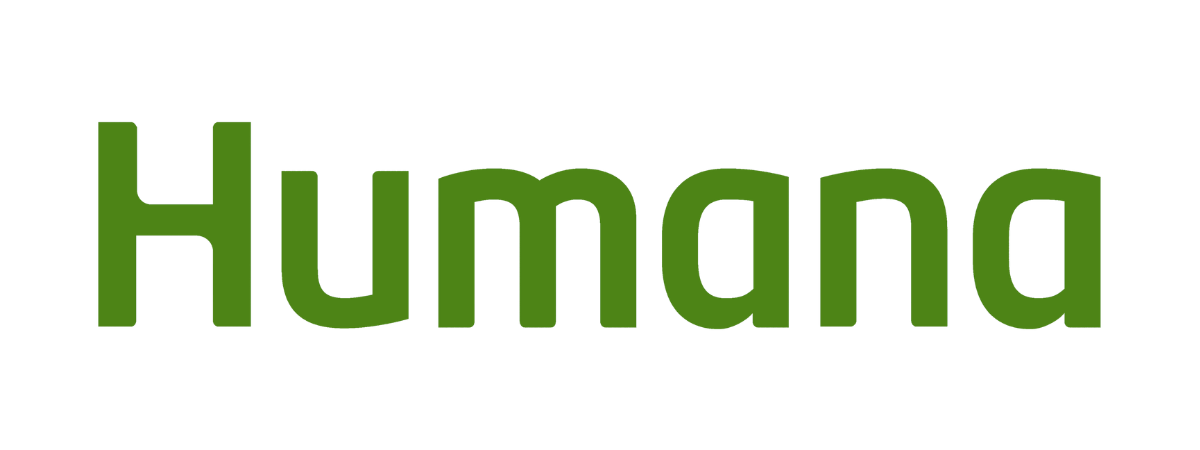 Green text spelling "Humana" on a white background.