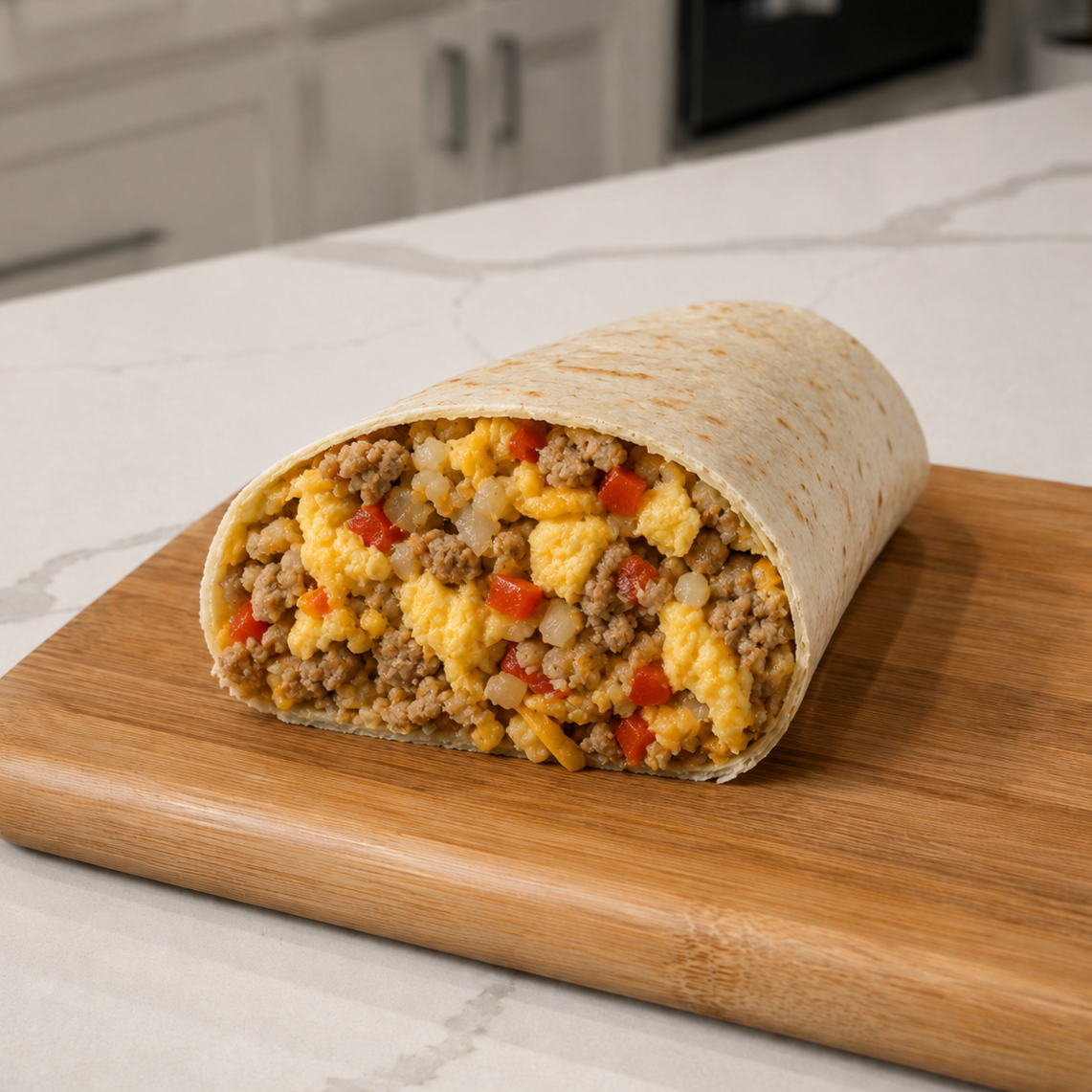 Cirrhosis Style “Sausage” Breakfast Burritos 