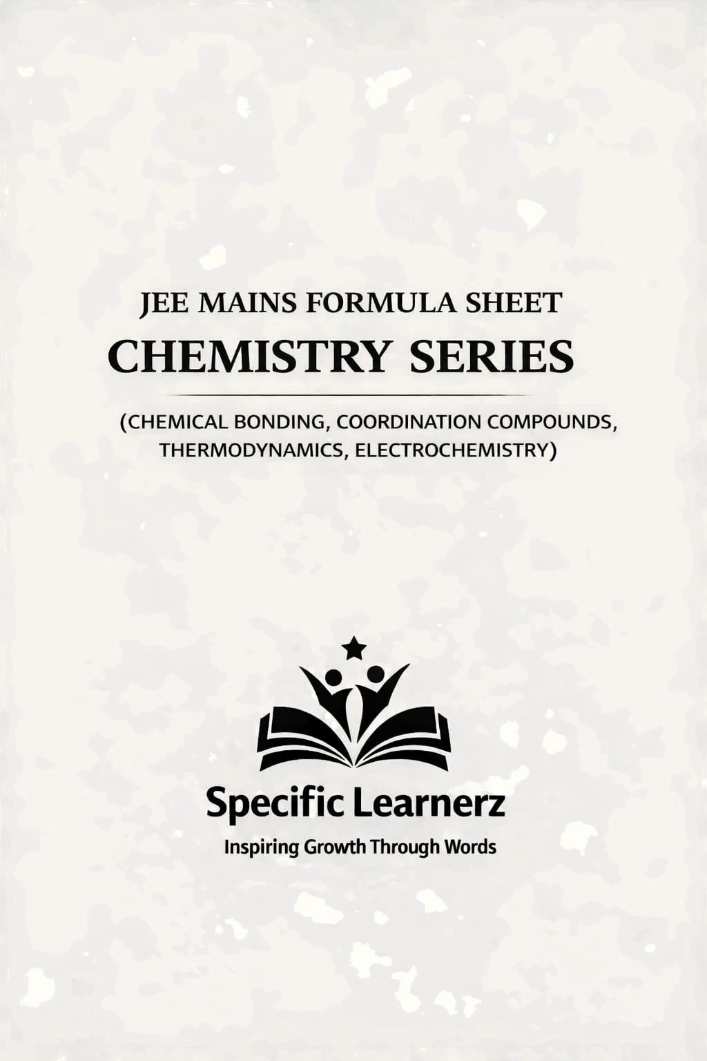 CHEMISTRY FORMULA SHEET (SELECTED CHAPTERS)