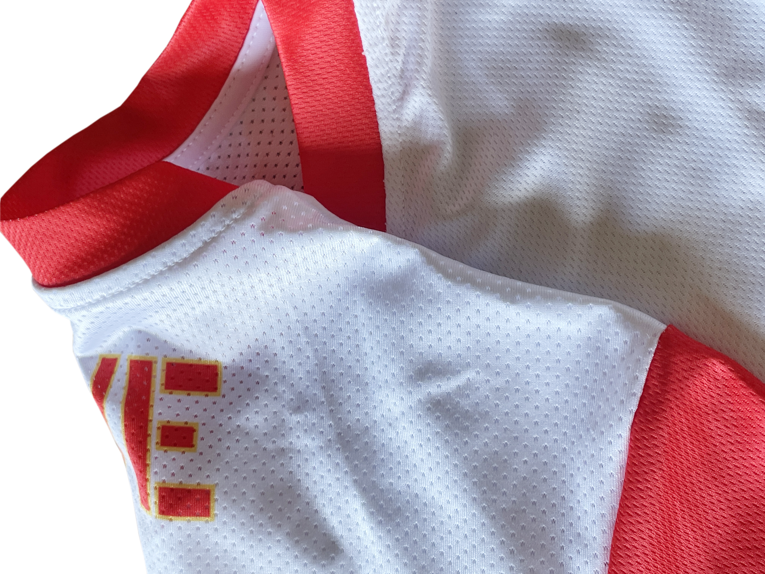 Custom sublimated volleyball jersey fabric detail - Curve Volleyball premium construction