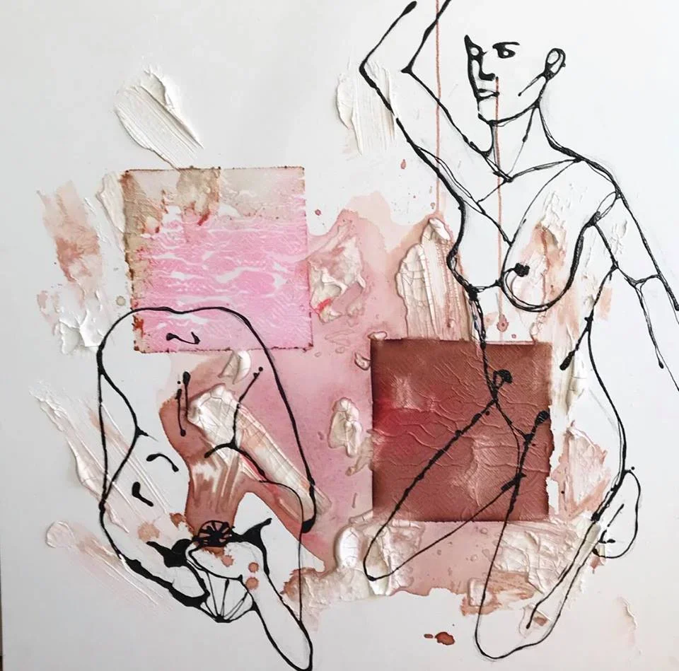 AGONY OF ECSTASY #3, 2018,

Materials: ink, watercolor, coffee, nail polish and acrylic medium

36 x 36 x 1.25 inches
