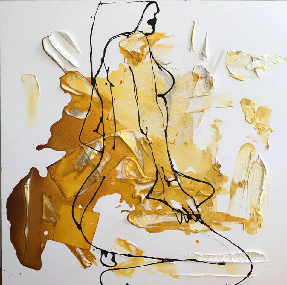 AGONY OF ECSTASY #1, 2018,

Materials: ink, watercolor, coffee, nail polish and acrylic medium

36 x 36 x 1.25 inches