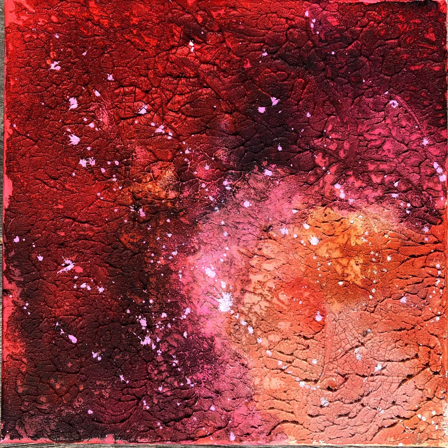 Burn Journals, 2020, Watercolor, acrylic medium, plants, thread and Burnt clothes on canvas, 12 x 12 in