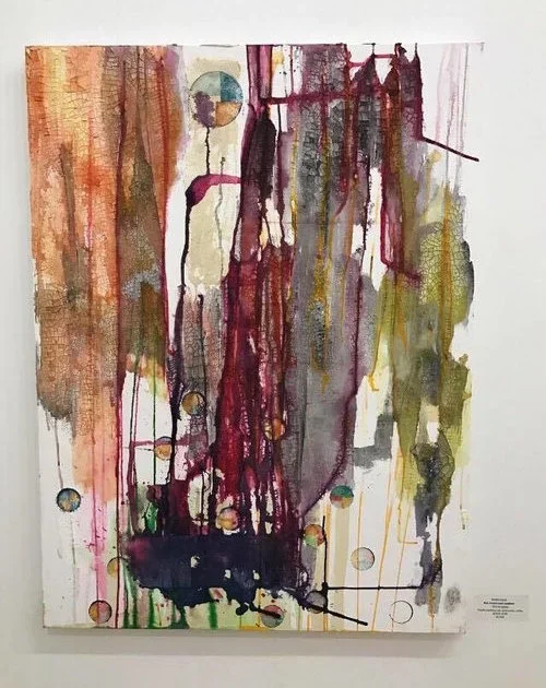 Une Anne Sans Lumiere 2016

Mixed Media on Canvas; Ink, Plaster cloth, coffee, whiskey, berries, acrylic medium, sewing string, water color.

40 x 30 Inches