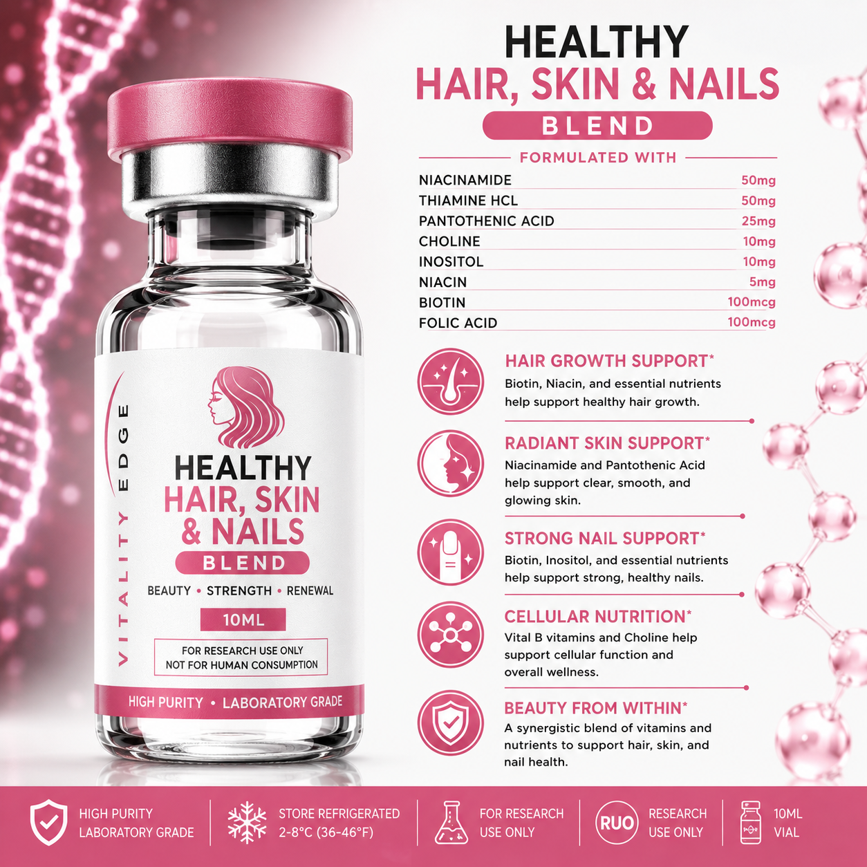 HHB (Healthy Hair, Skin, Nails-10ml) Research Blend