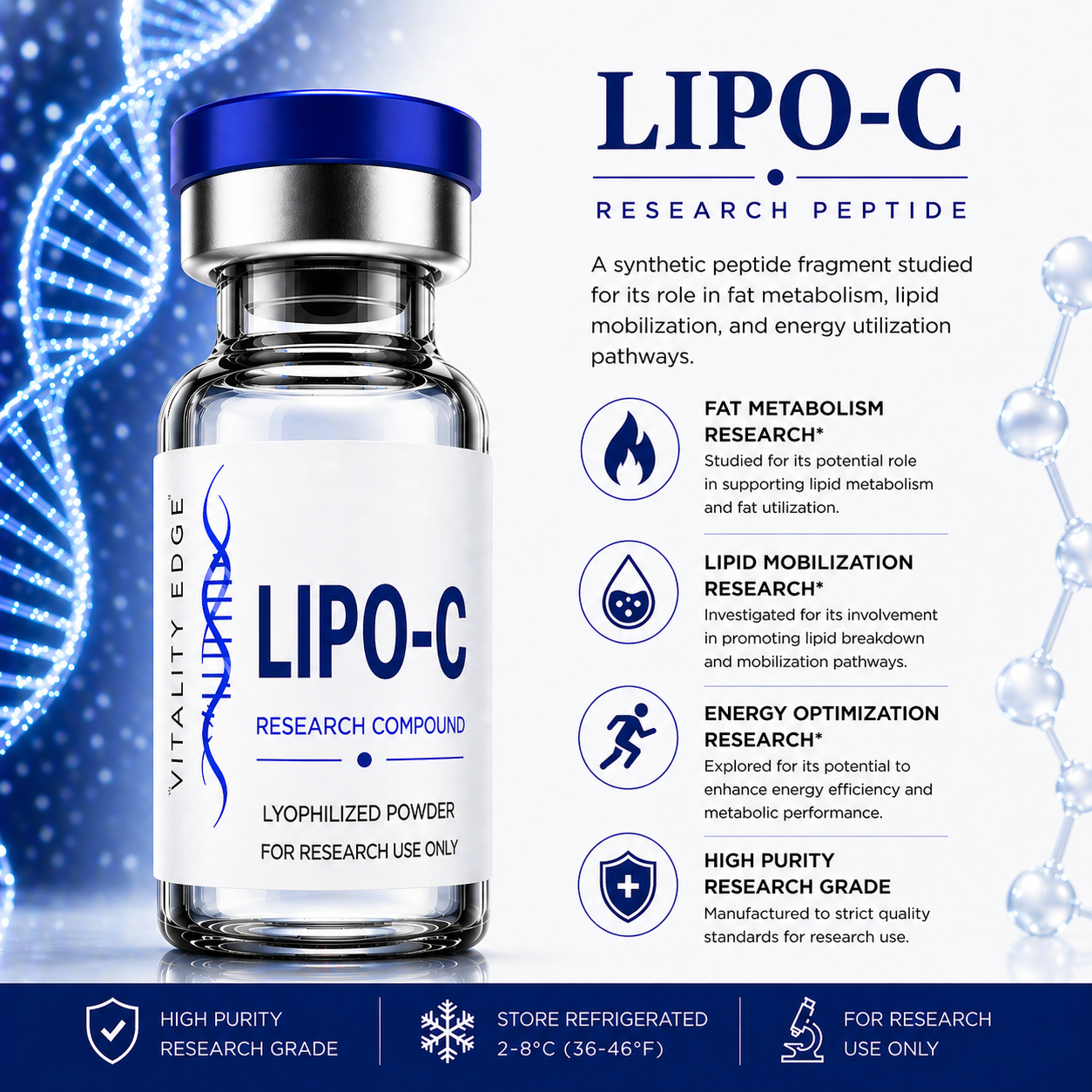 Lipo-C (without B12 & B6) (10ml)  LC120 Research Blend