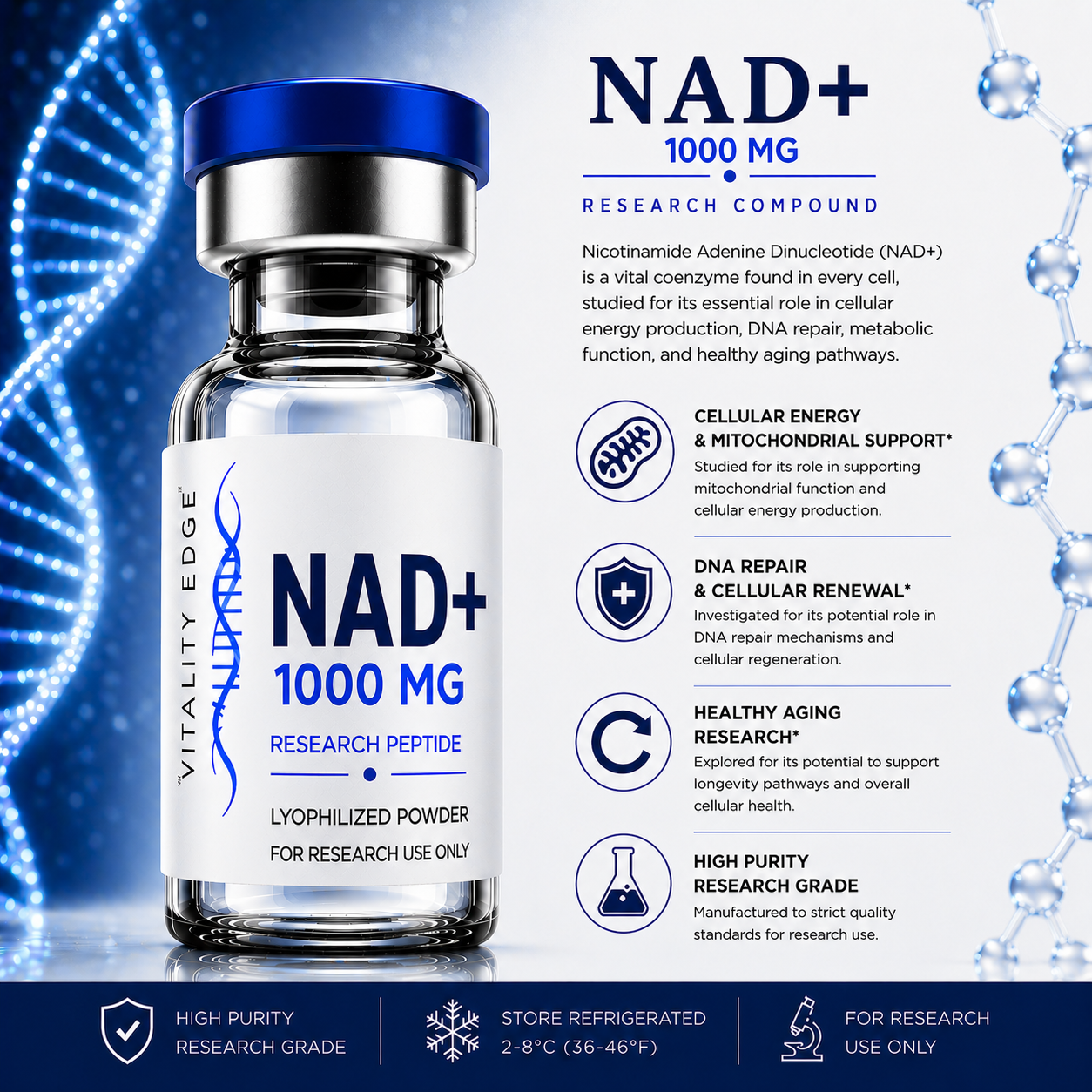 NAD+ (1000 mg) Research