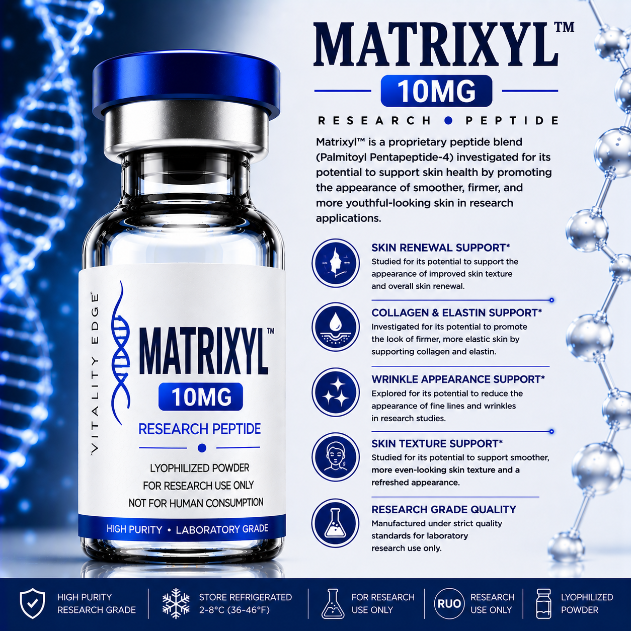 palmitoyl pentapeptide-4, (Topical 10mg) Research Blend
