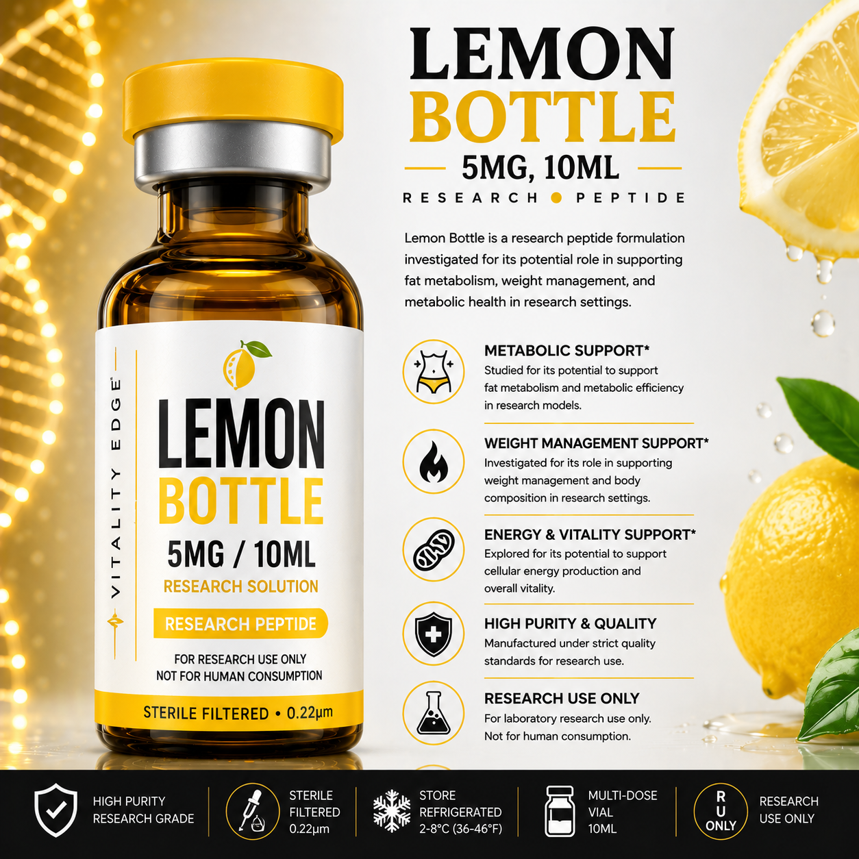 Lemon Bottle (5mg/10mL) Research Blend