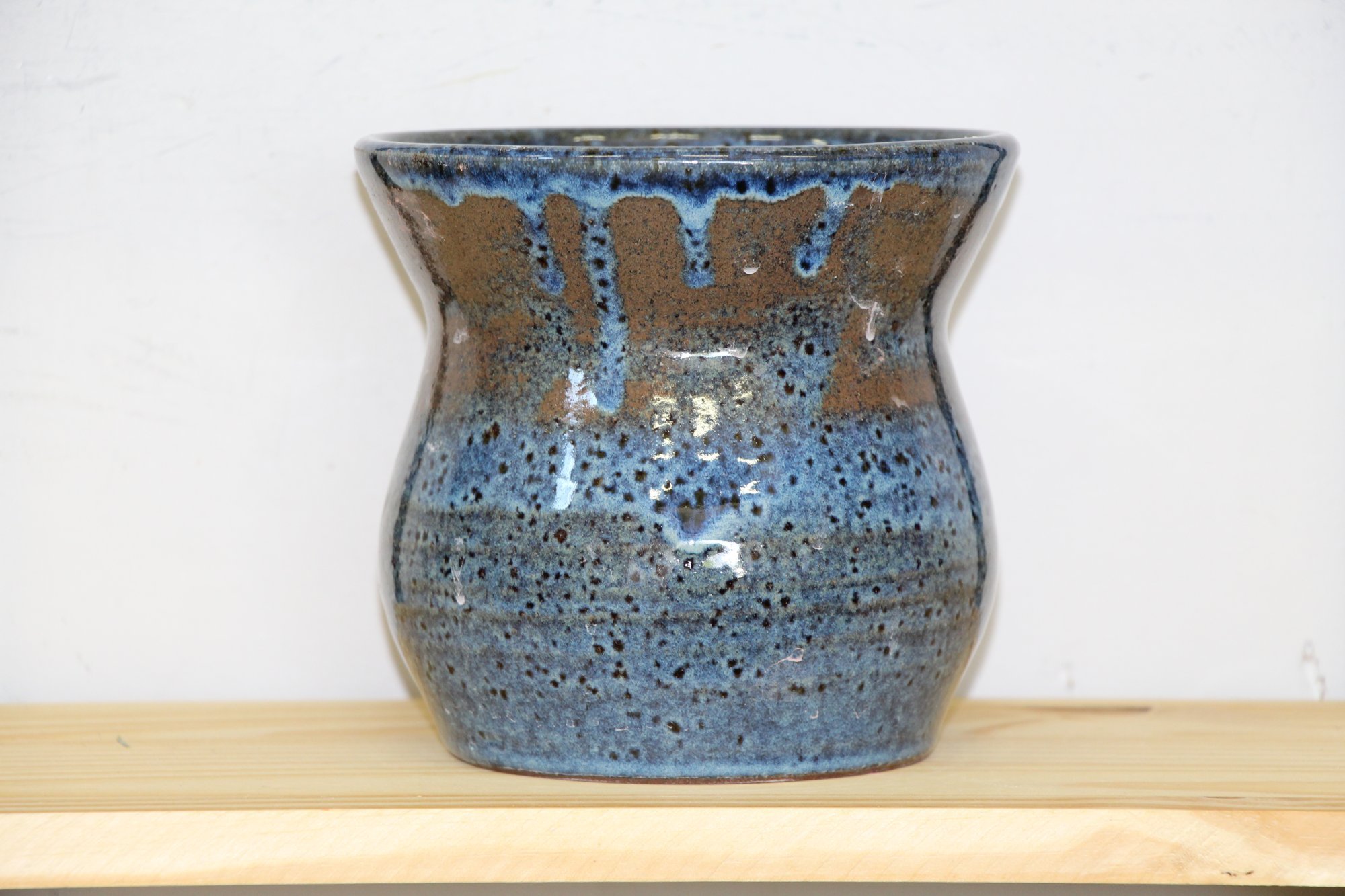 Blue speckled vase, 2026