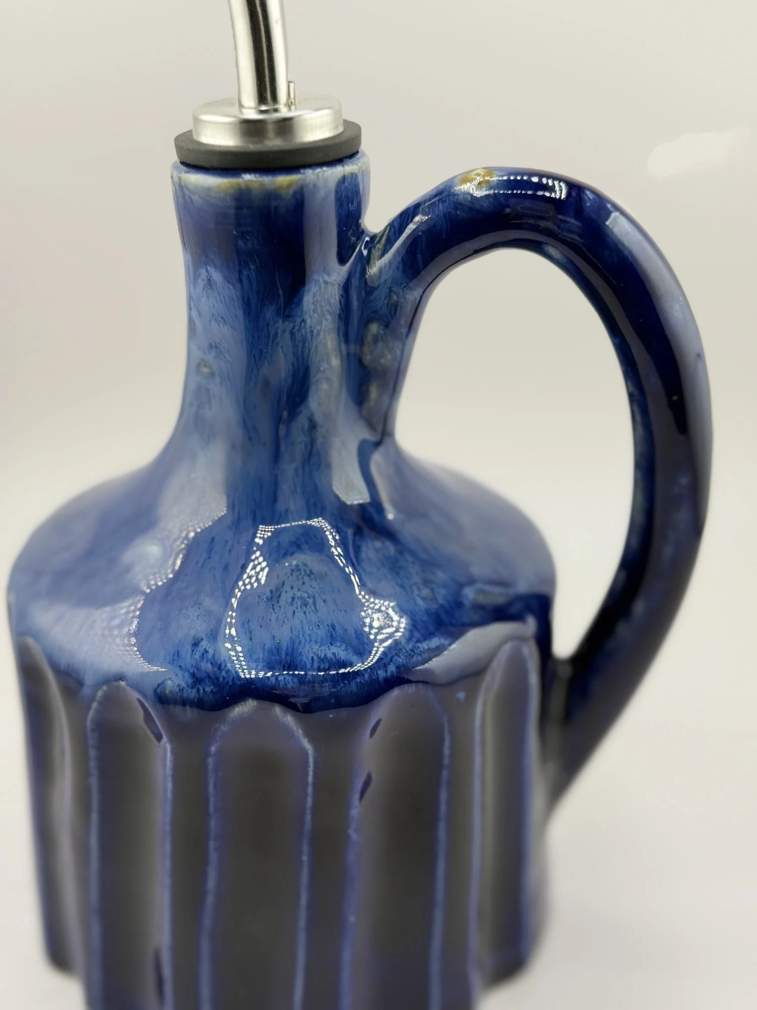 Cobalt handled oil cruet, 2025