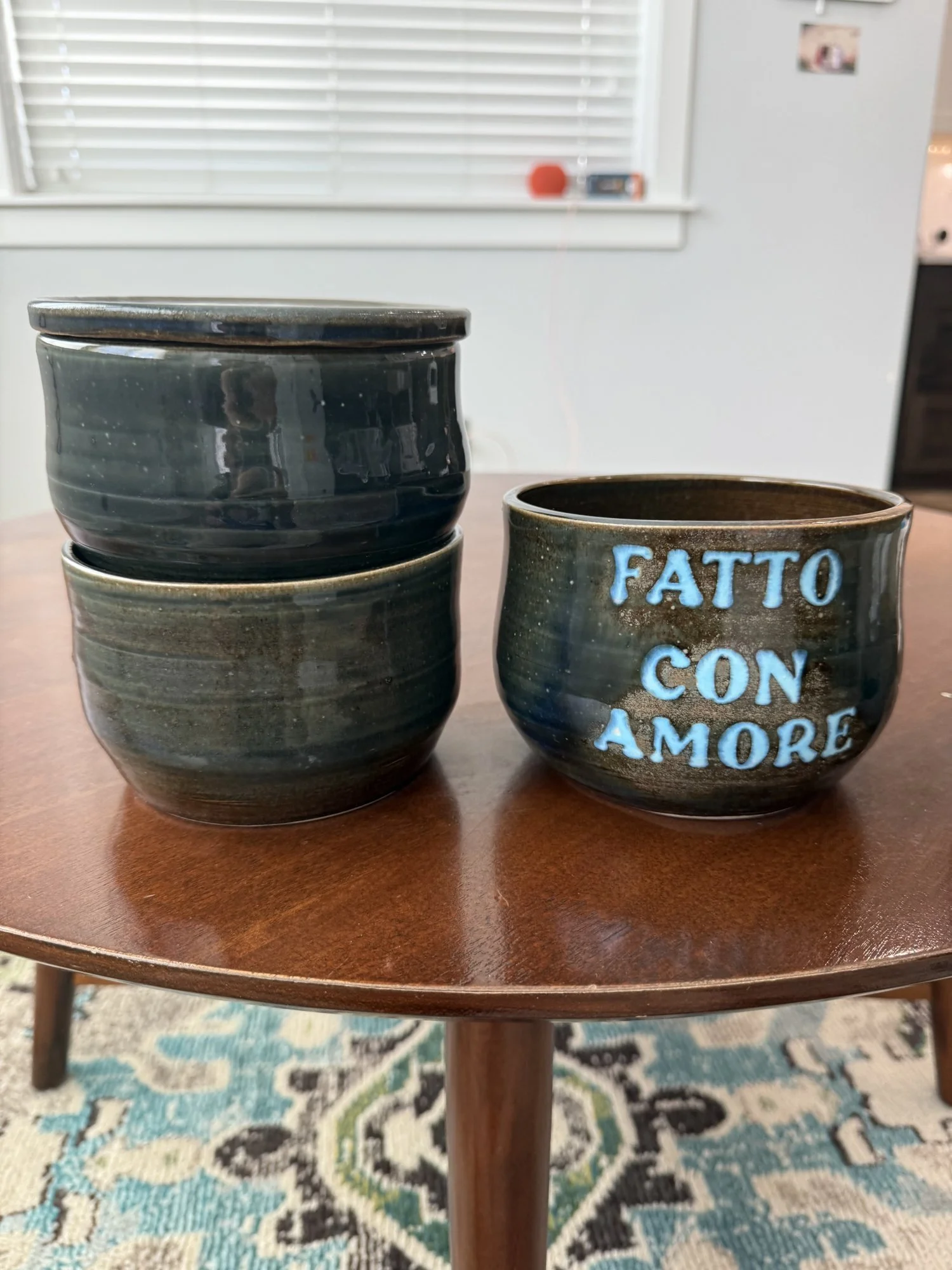 Teal bowls with Fatto Con Amore bowl, 2026