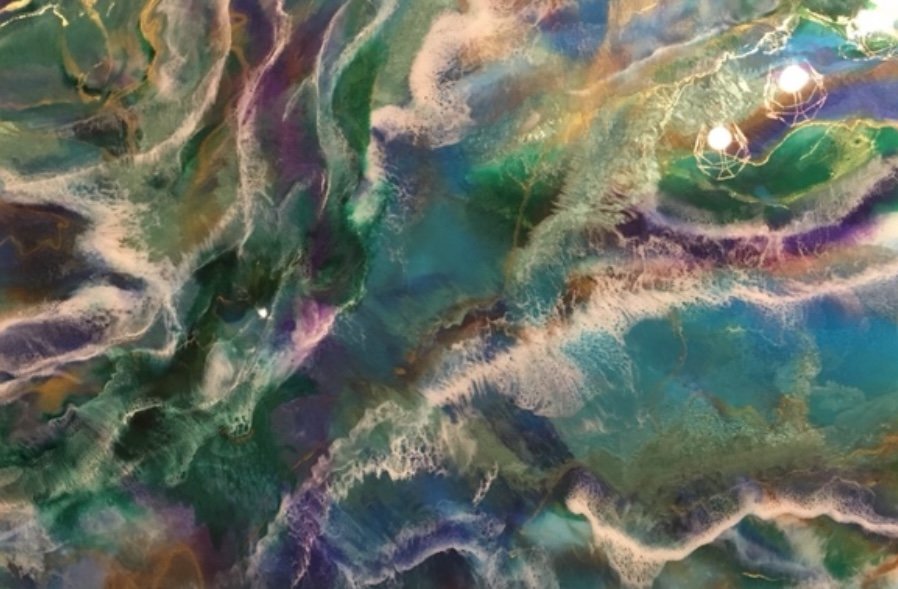 “THE BIRTH OF NEPTUNE“ - 
Mixed Media, Resin Art on a wooden board - 
100 x 70 cm - 

Available 