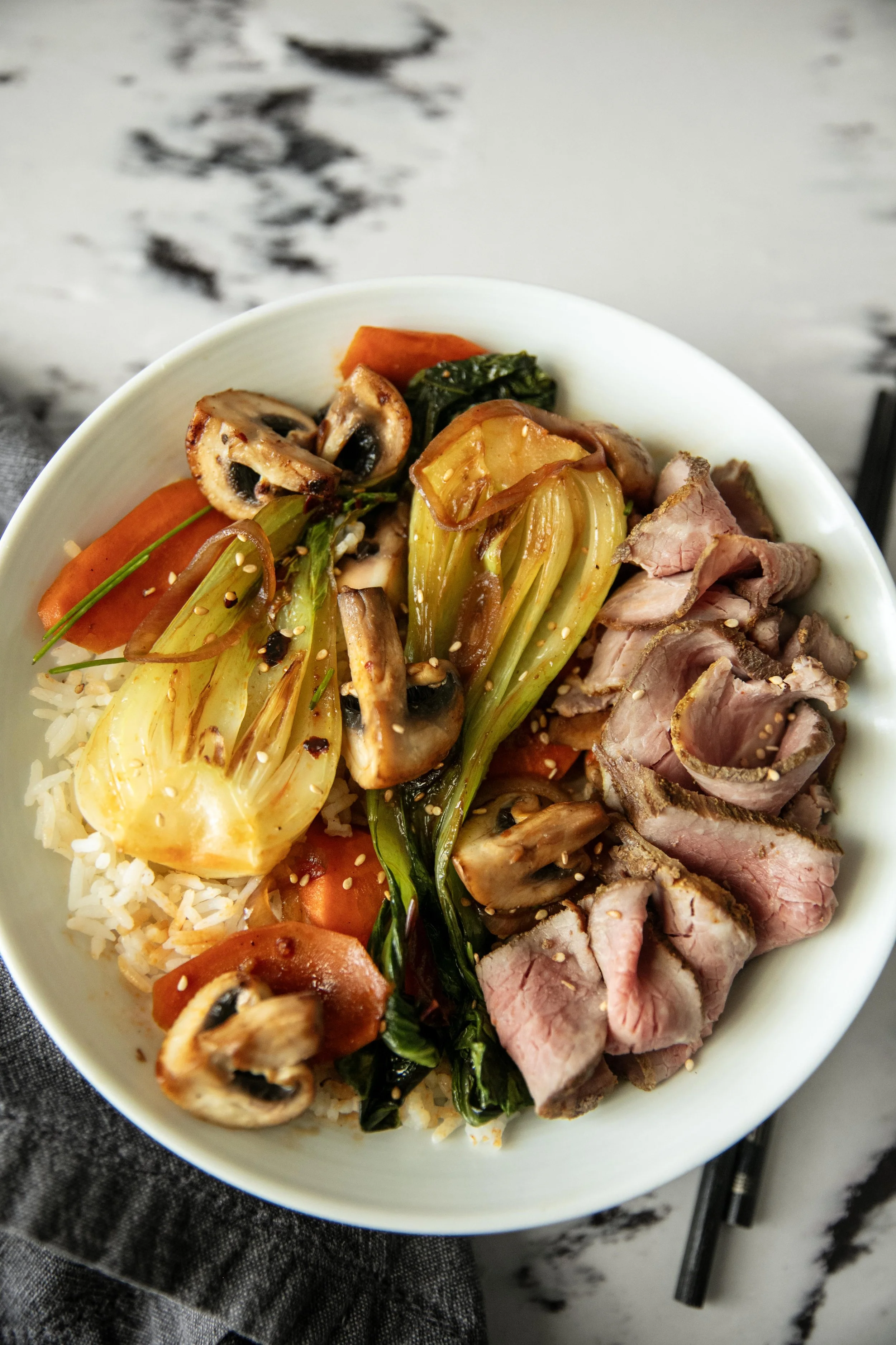 Mushroom & Bok Choy Bowl