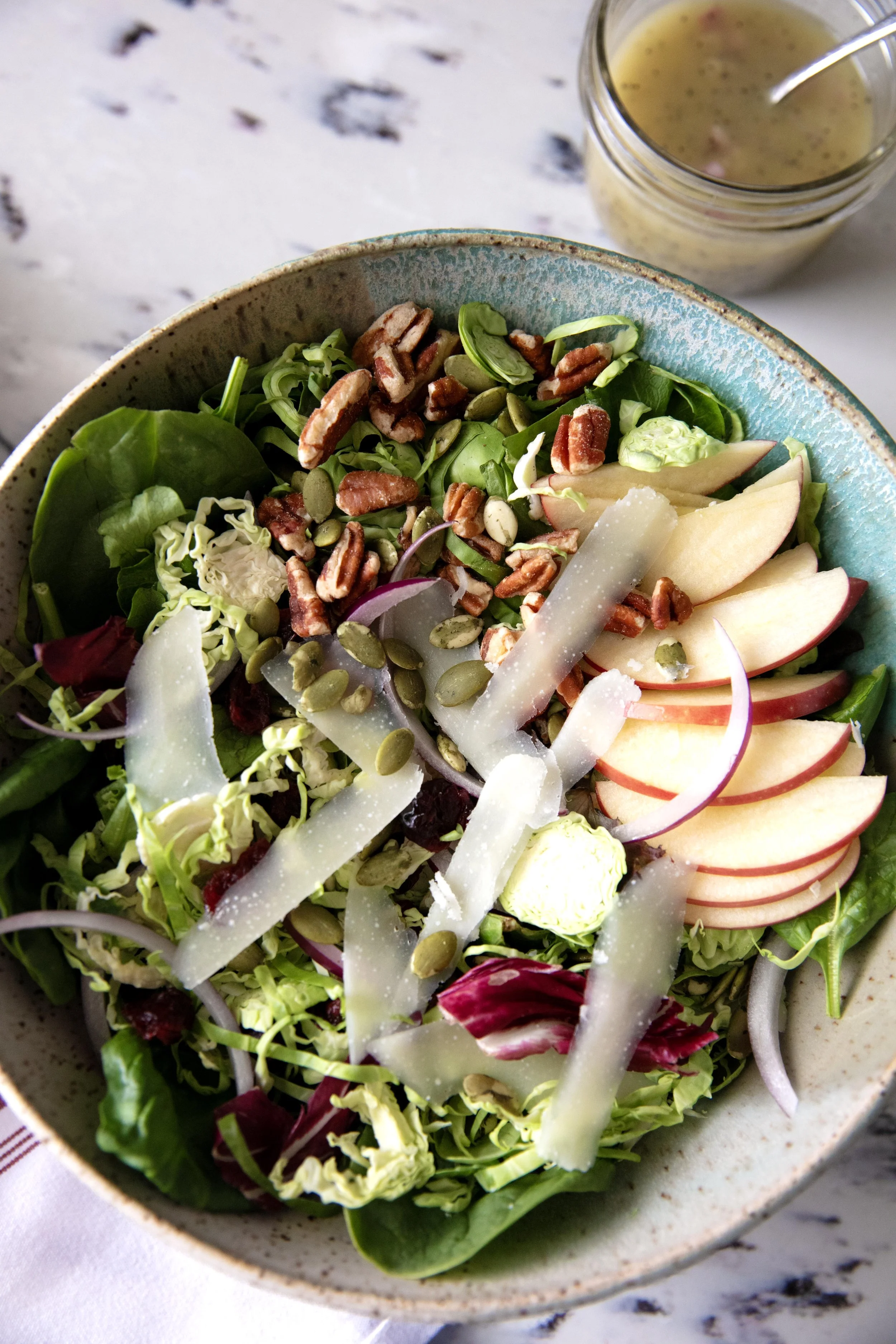 Shaved Brussels Sprout & Greens Salad