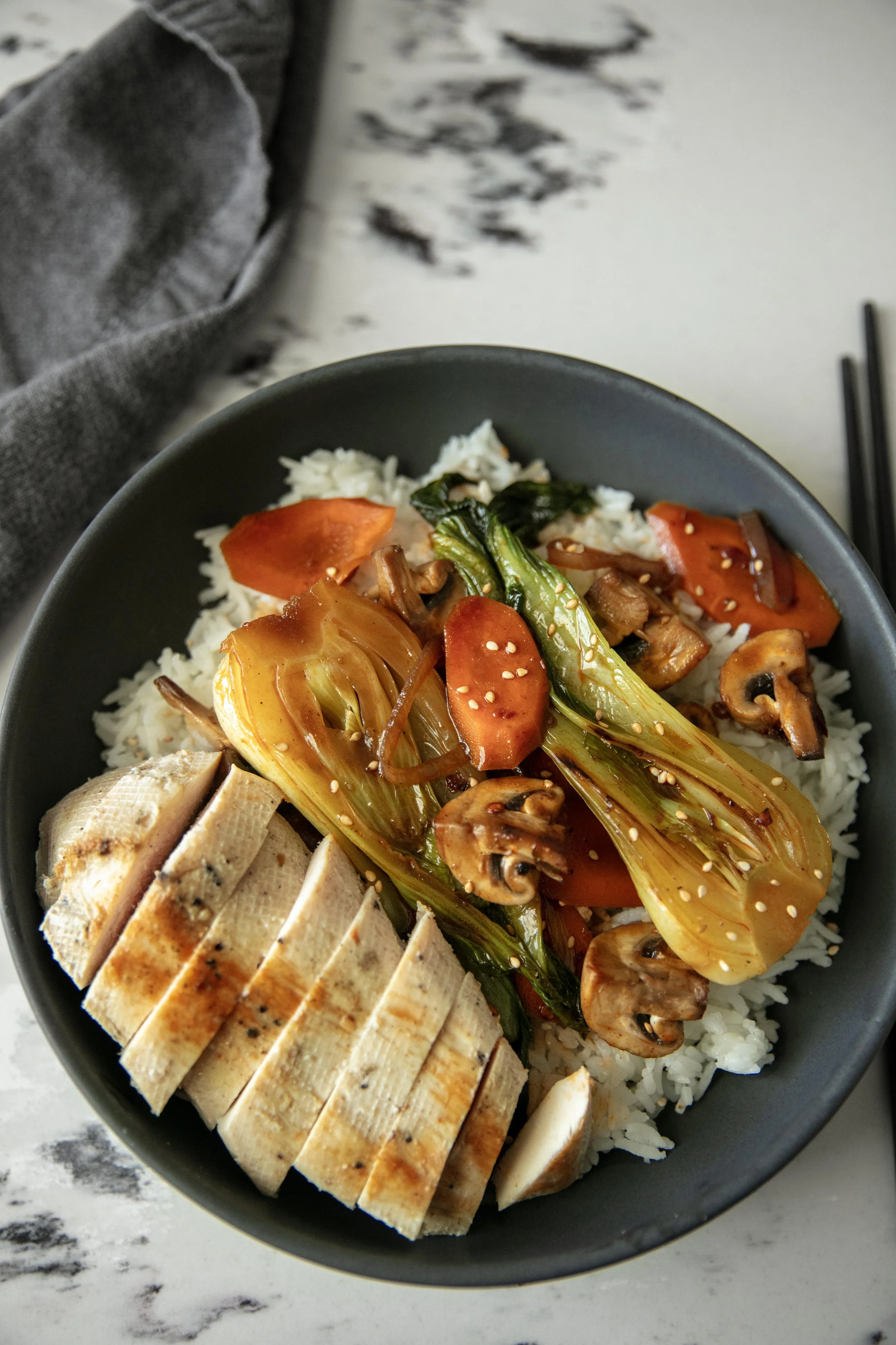 Mushroom & Bok Choy Bowl