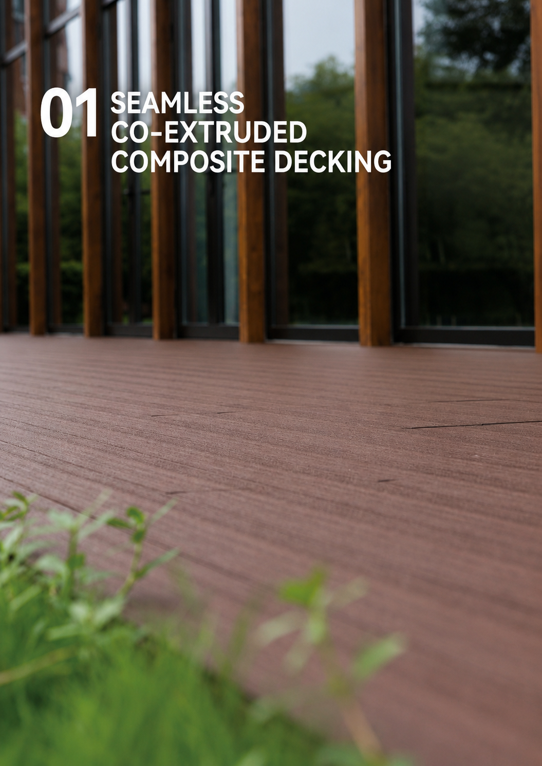 Seamless Co-Extruded Composite Decking