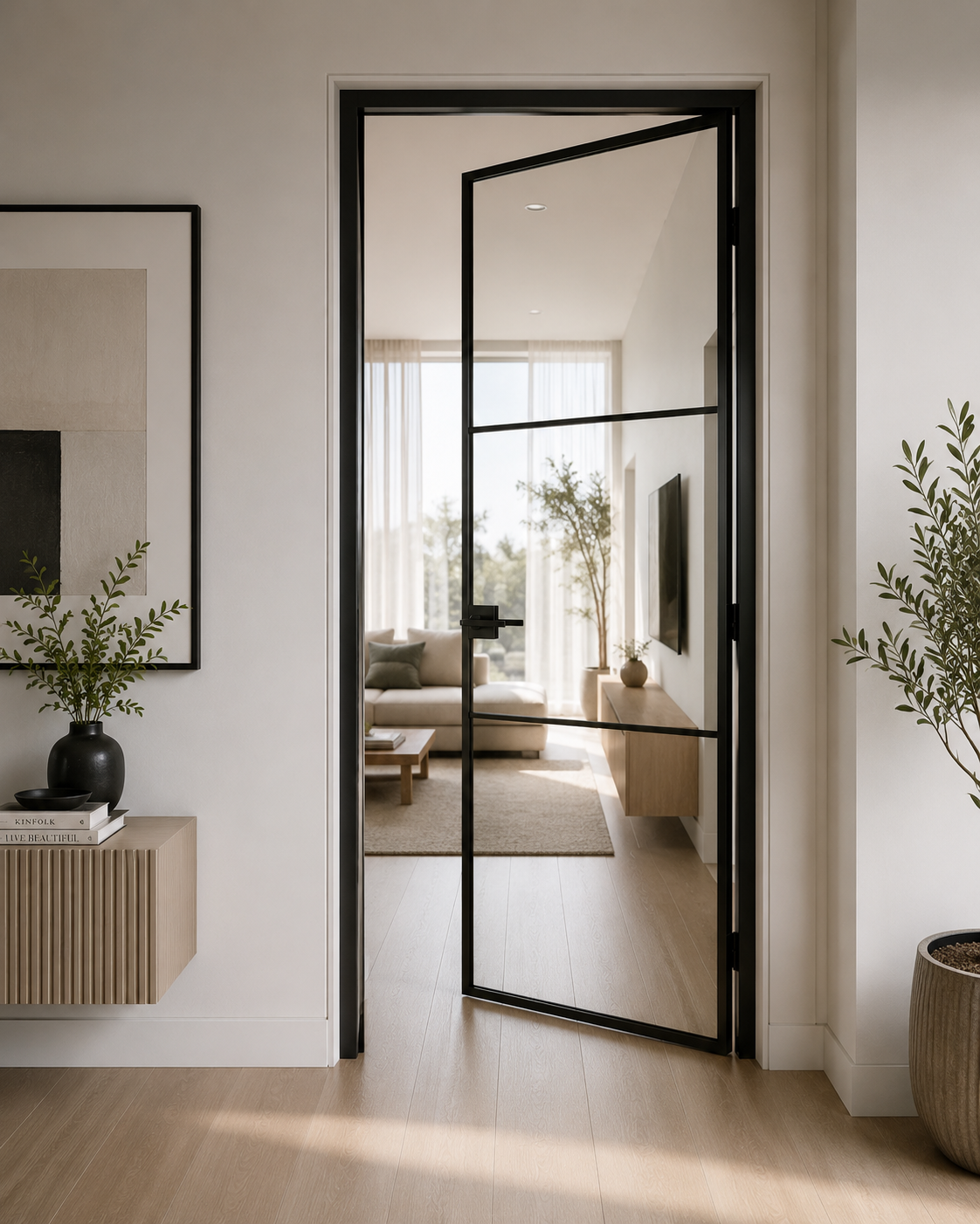 GlassLine ™ Hinged Glass Door
