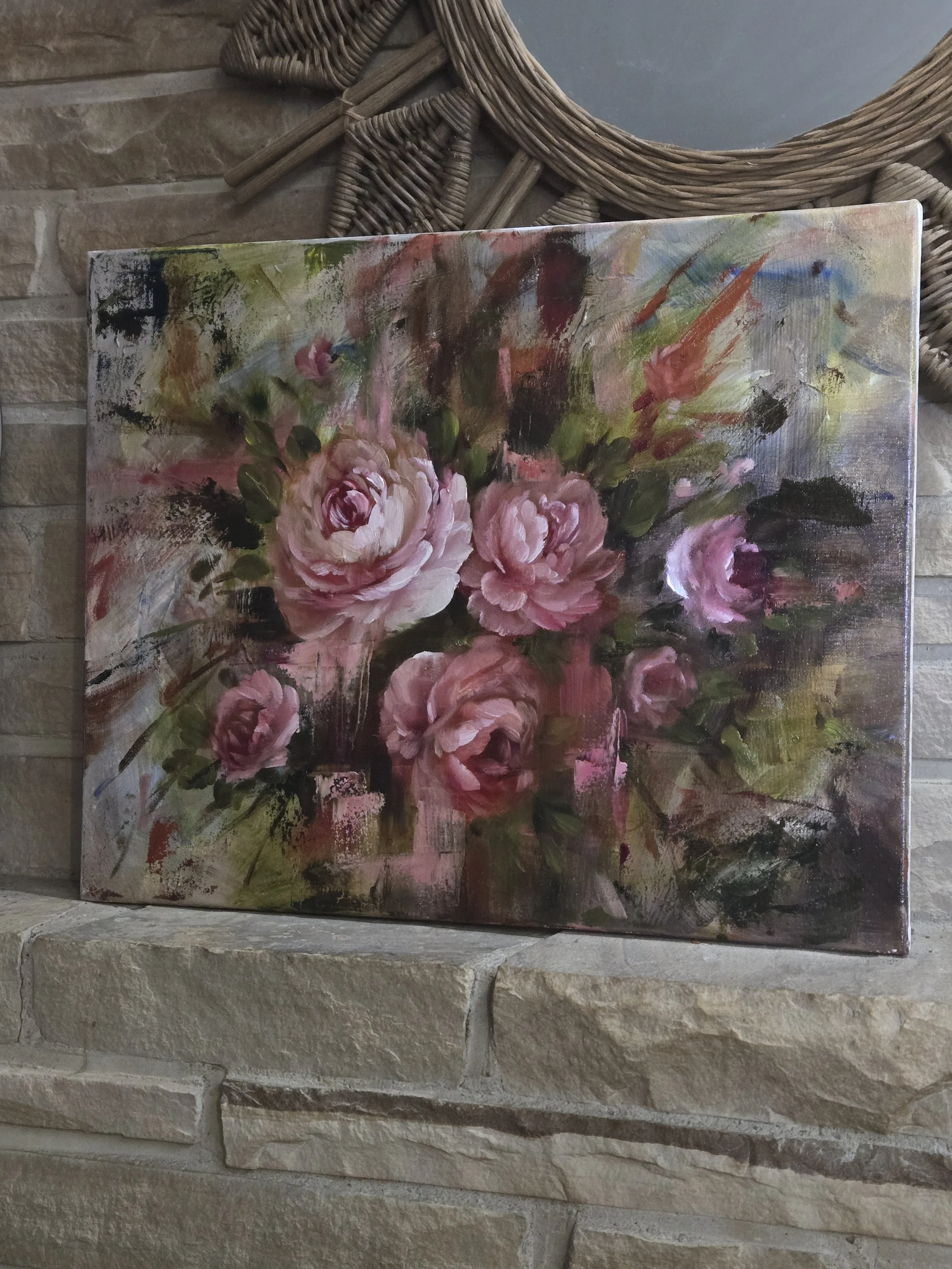 16x20 Rose Oil Painting