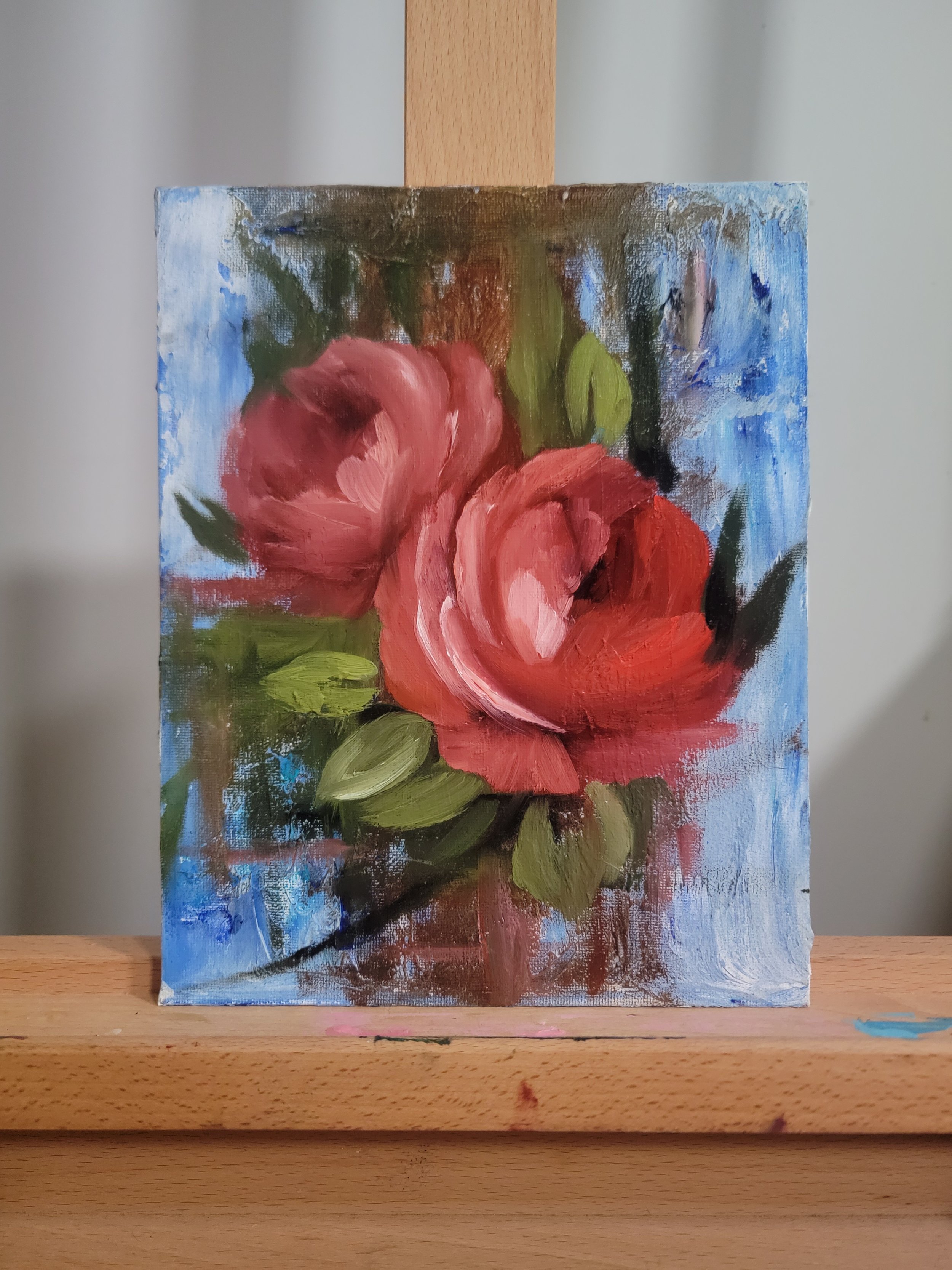 Red Floral Painting