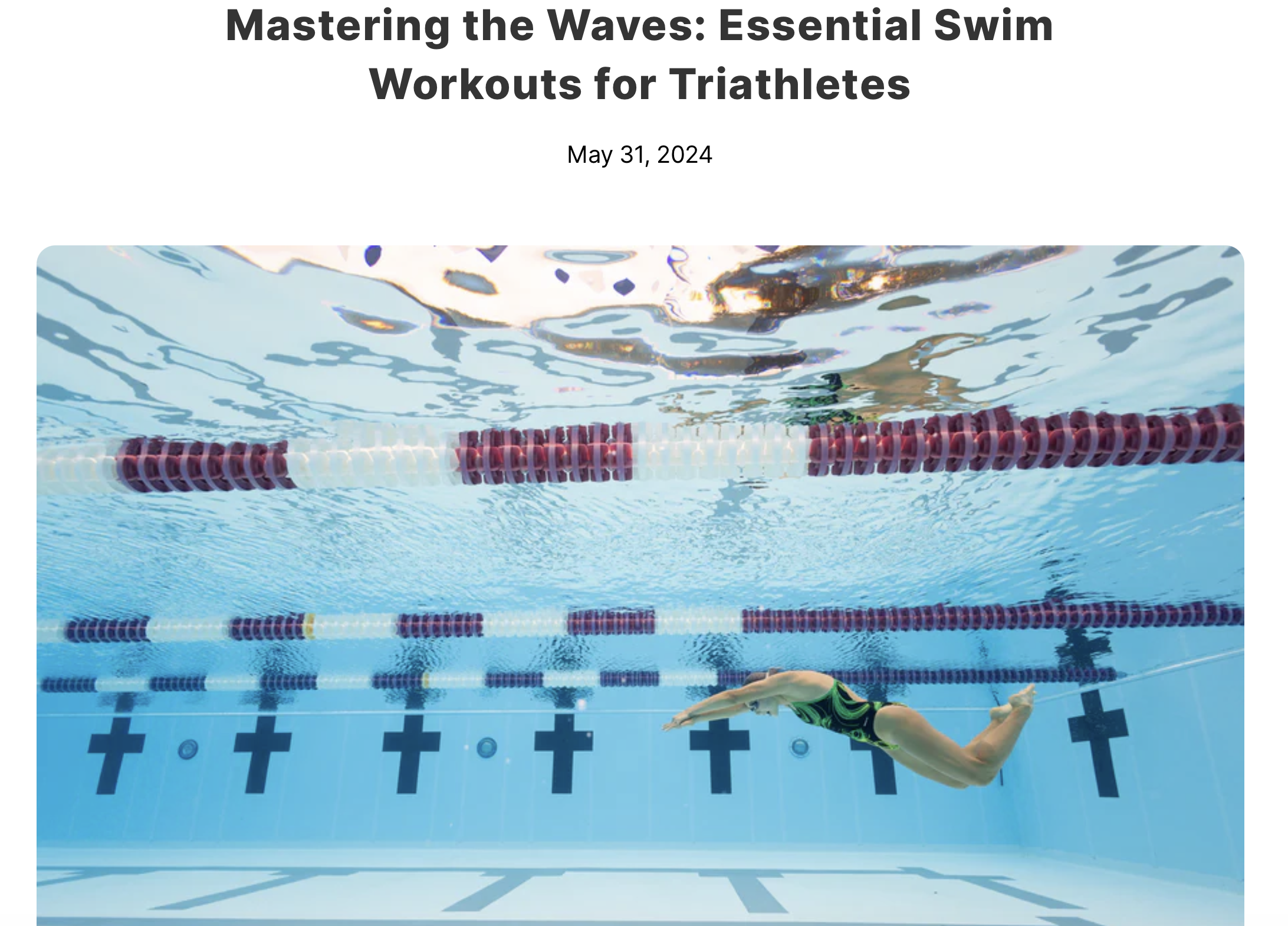 Mastering the Waves: Essential Swim Workouts for Triathletes