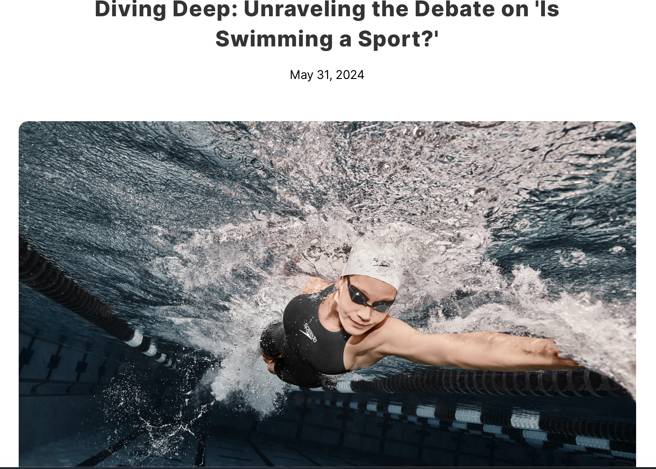 Diving Deep: Unraveling the Debate On 'Is Swimming a Sport?'